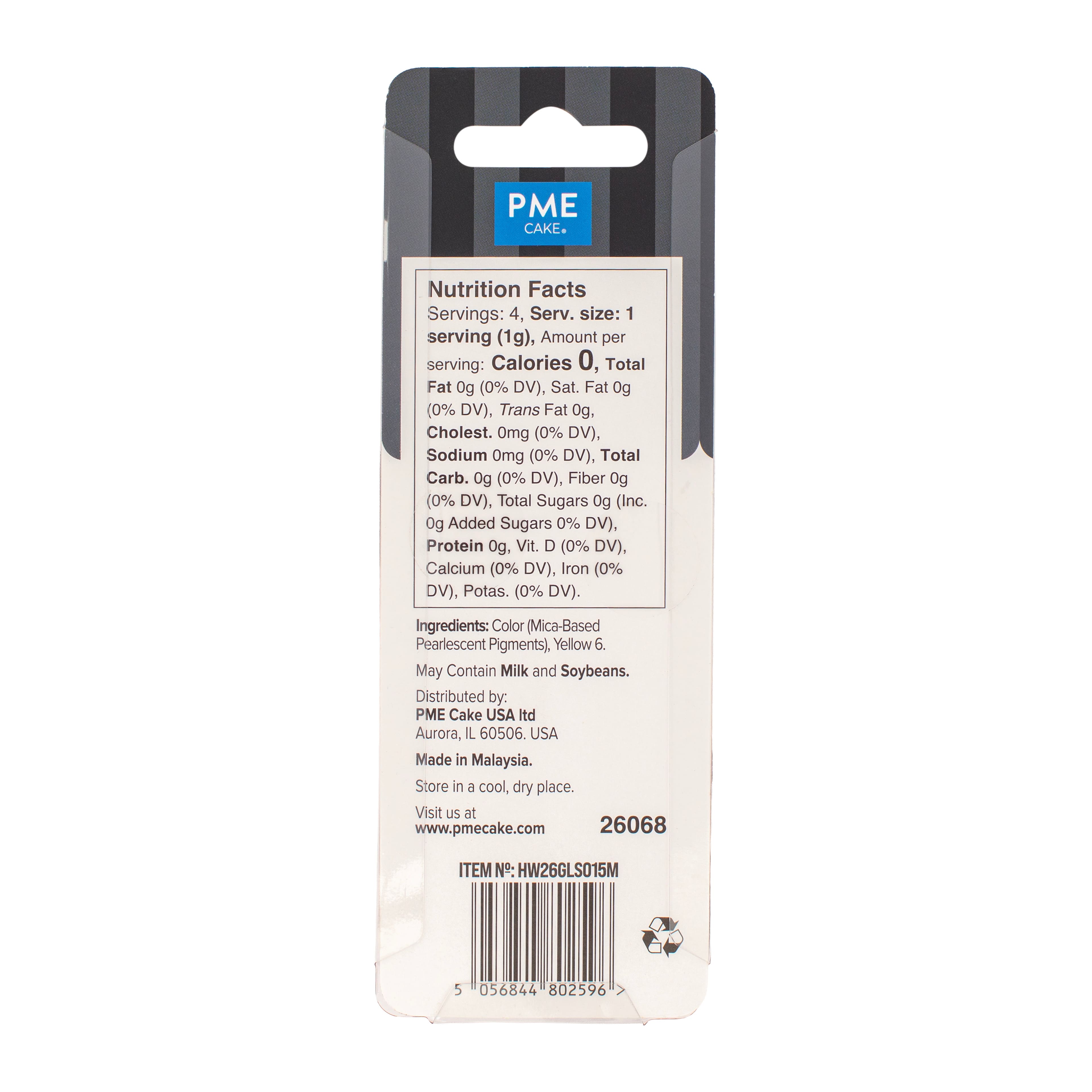 PME Cake Sweet Street® Orange Edible Glitter Shimmer Spray
