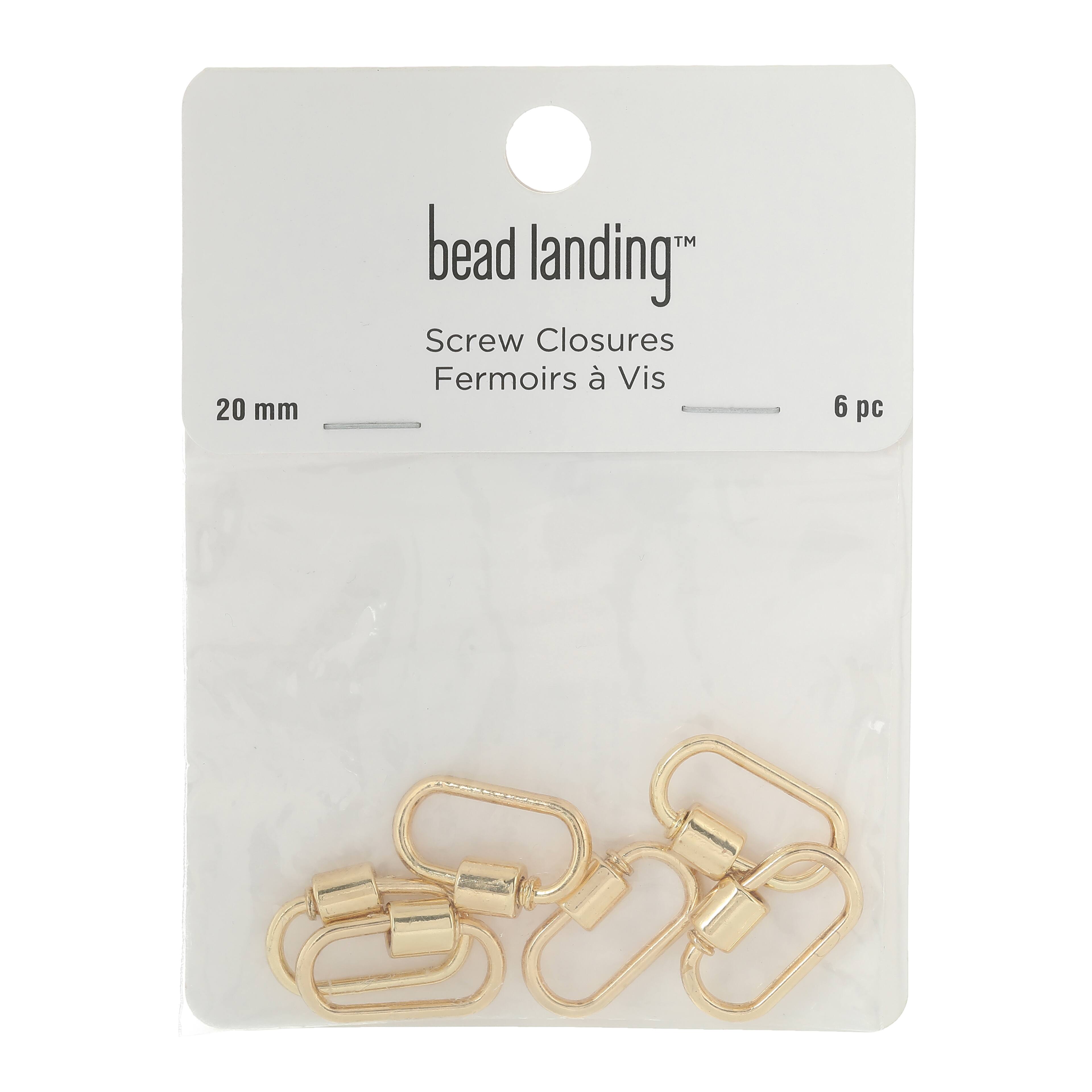 12 Packs: 6 ct. (72 total) 20mm Carabiner Screw Closures by Bead Landing