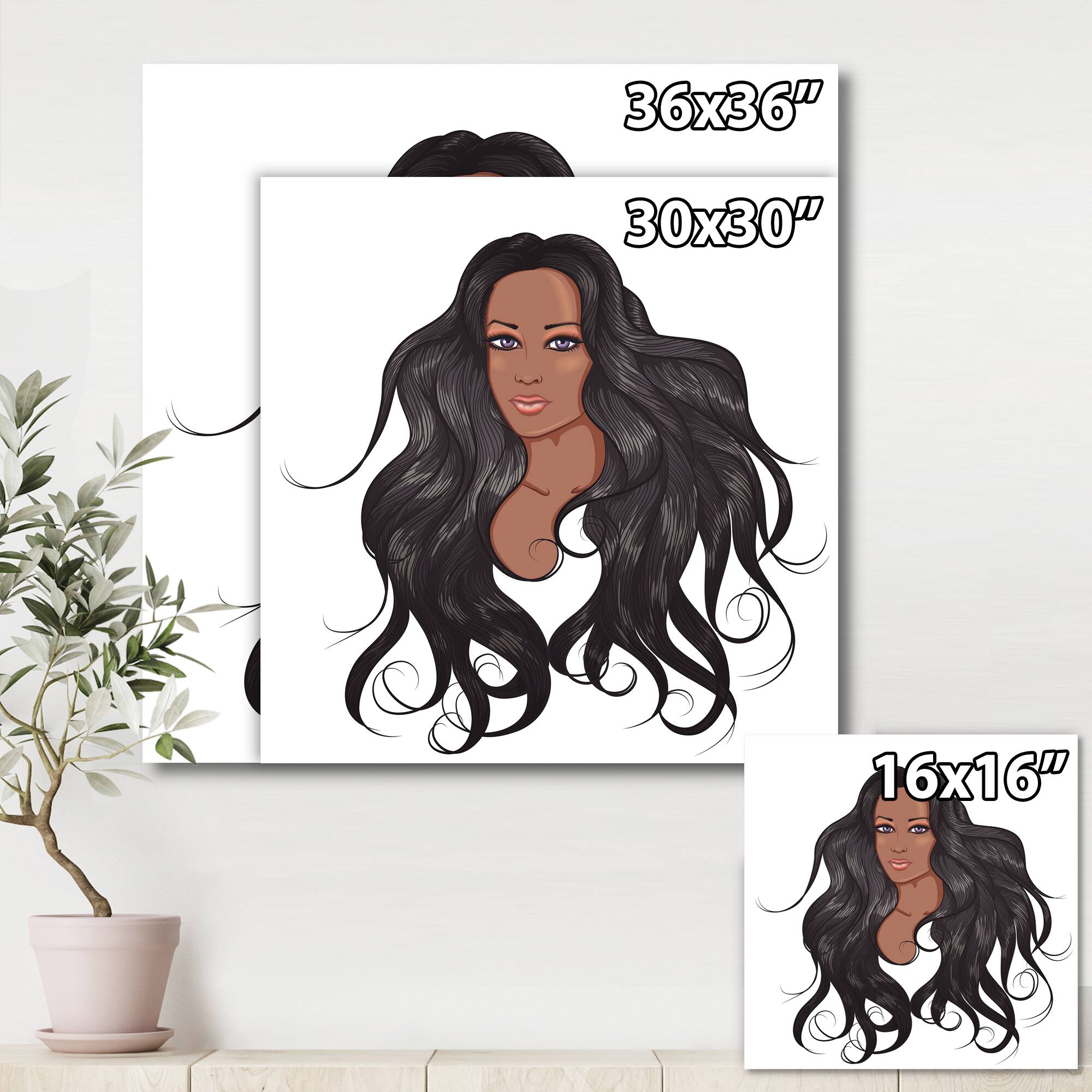 Designart - Portrait Of African American Woman XV