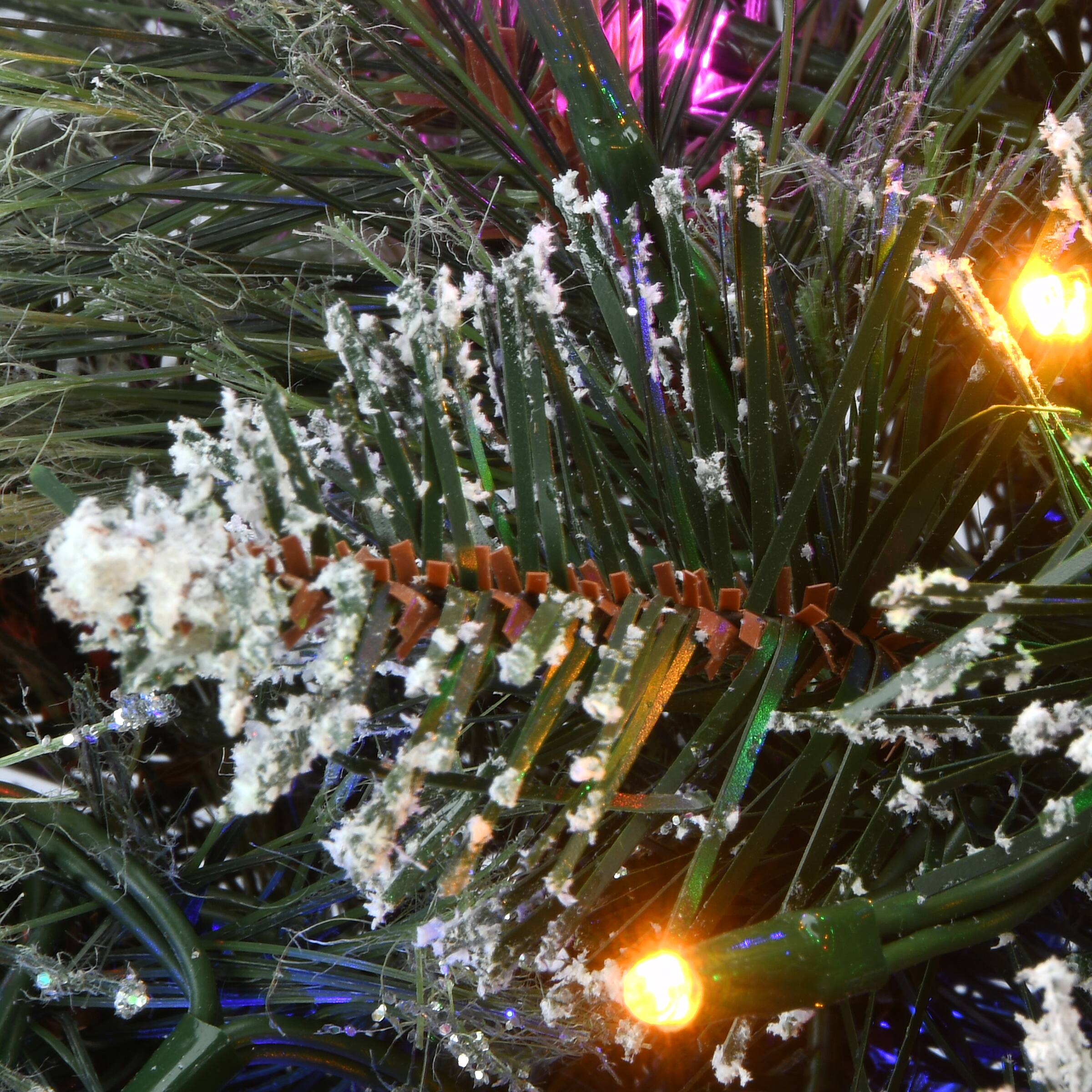 30" LED Cosmic Lights® Glittery Bristle Pine Wreath