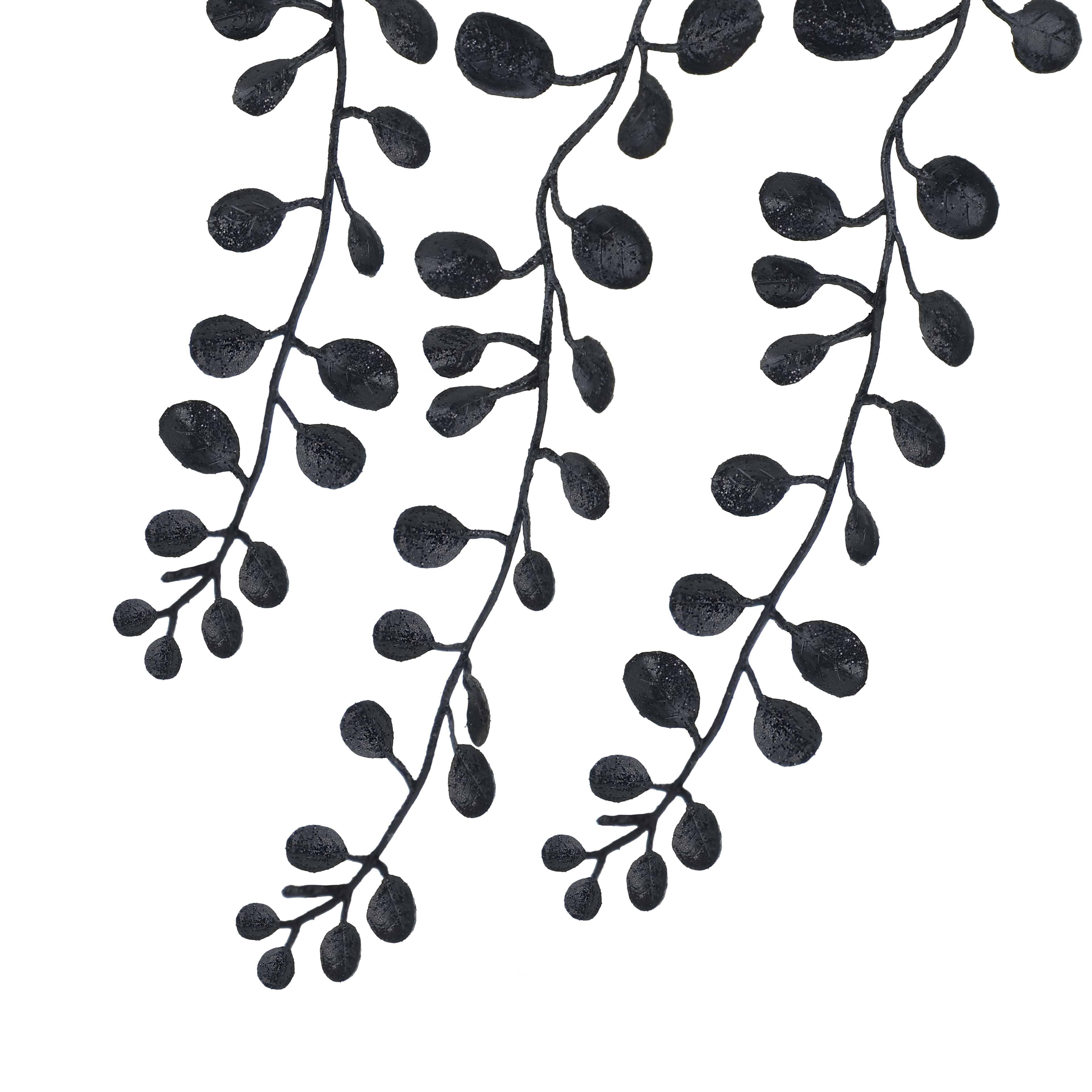 11" Black Glitter Boxwood Pick by Ashland®