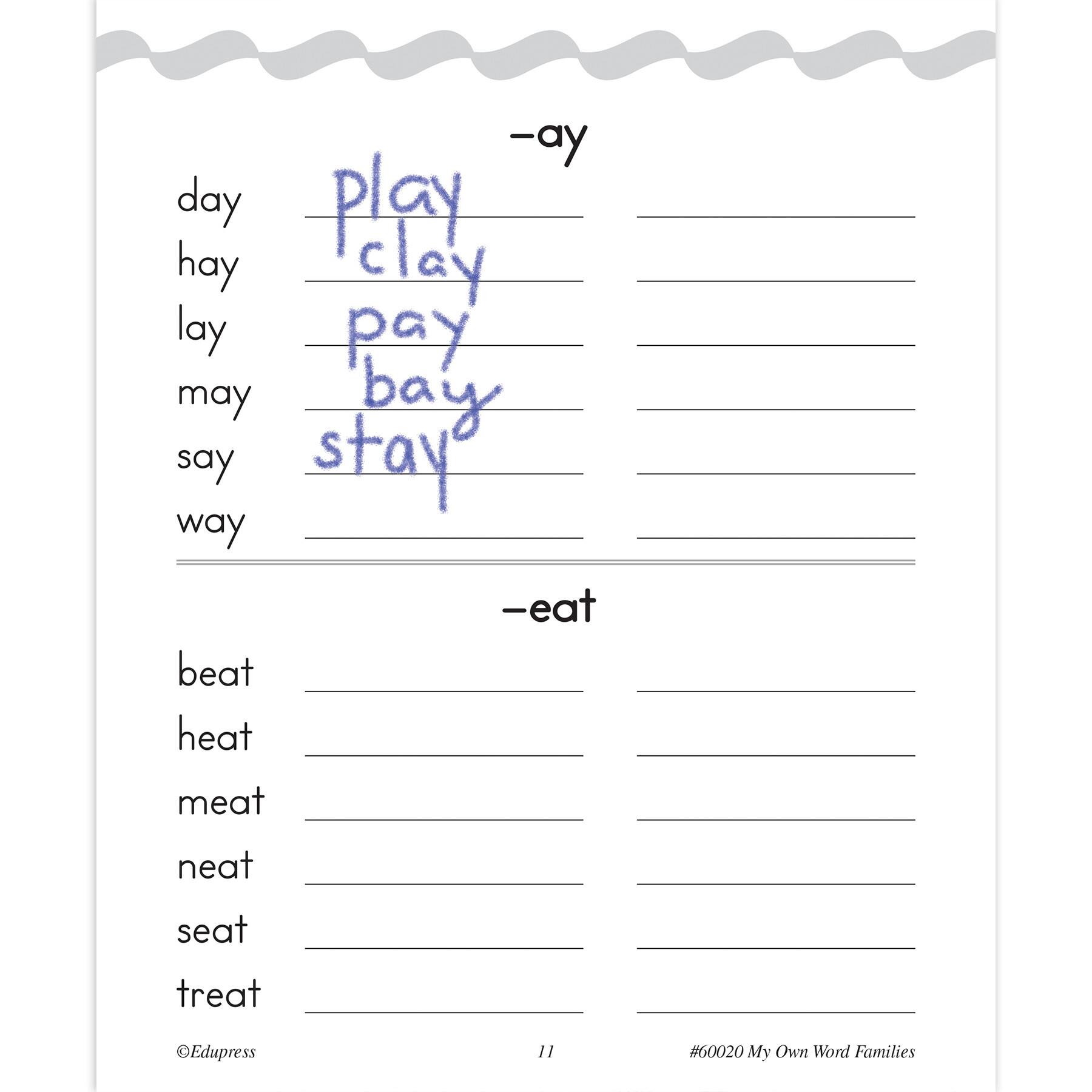 Teacher Created Resources® My Own Books: My Word Families Books, 25ct.