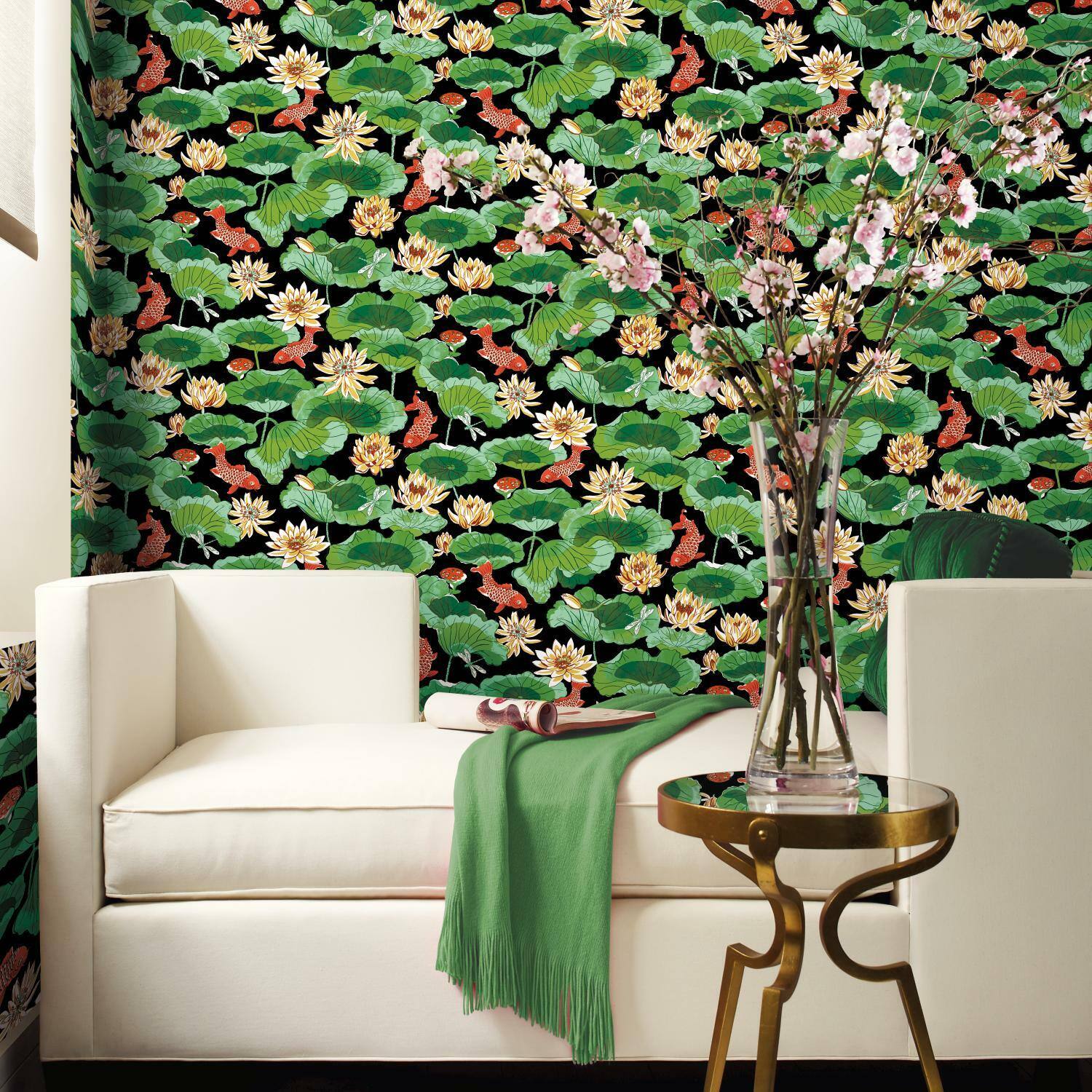 RoomMates Lotus Lake Peel & Stick Wallpaper