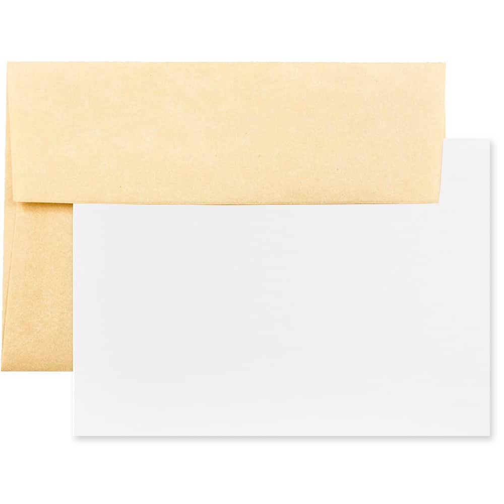 JAM Paper 4.37" x 5.75" Blank Greeting Cards Set with Parchment Envelopes