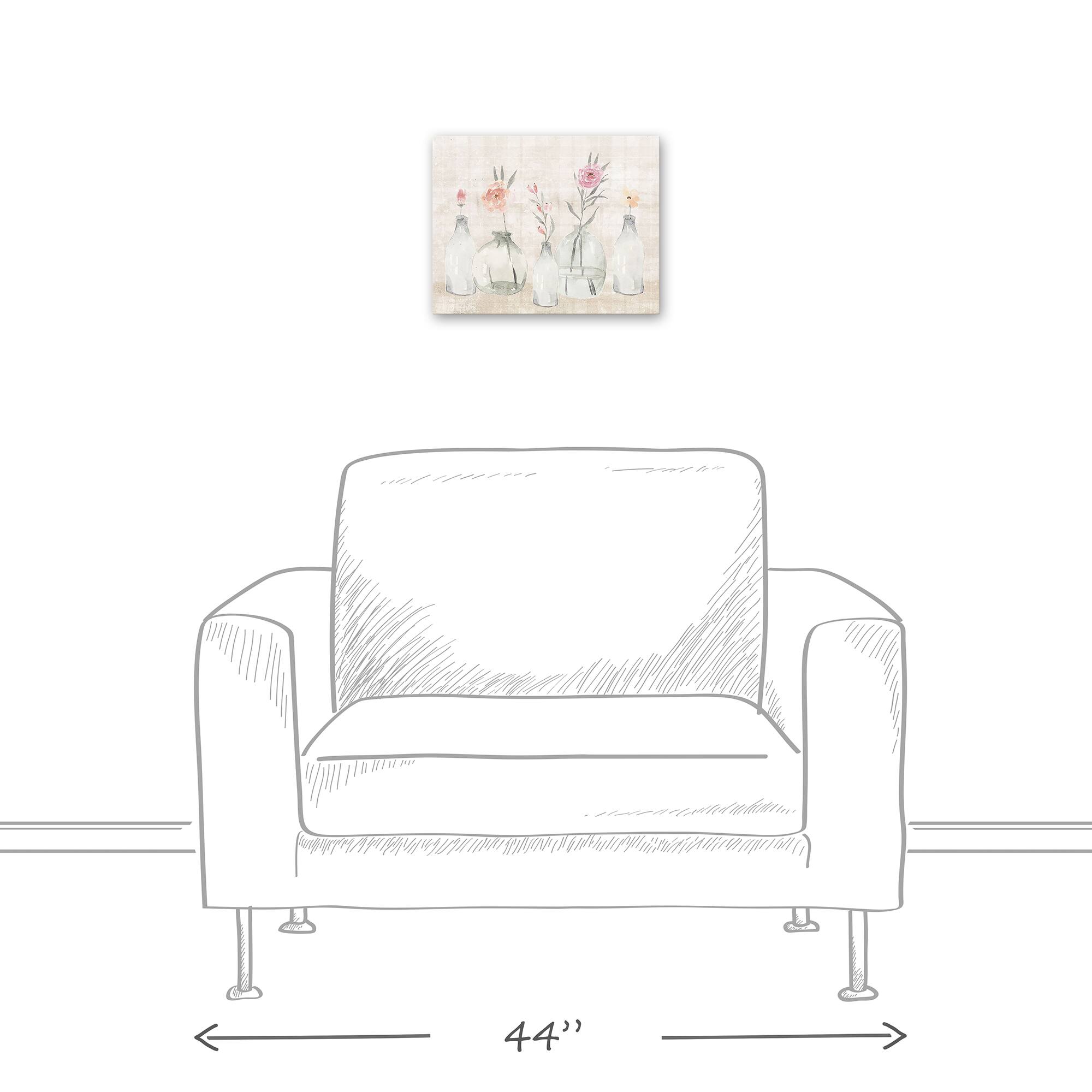 Soft Plaid Jars 11" x 14" Canvas Wall Art