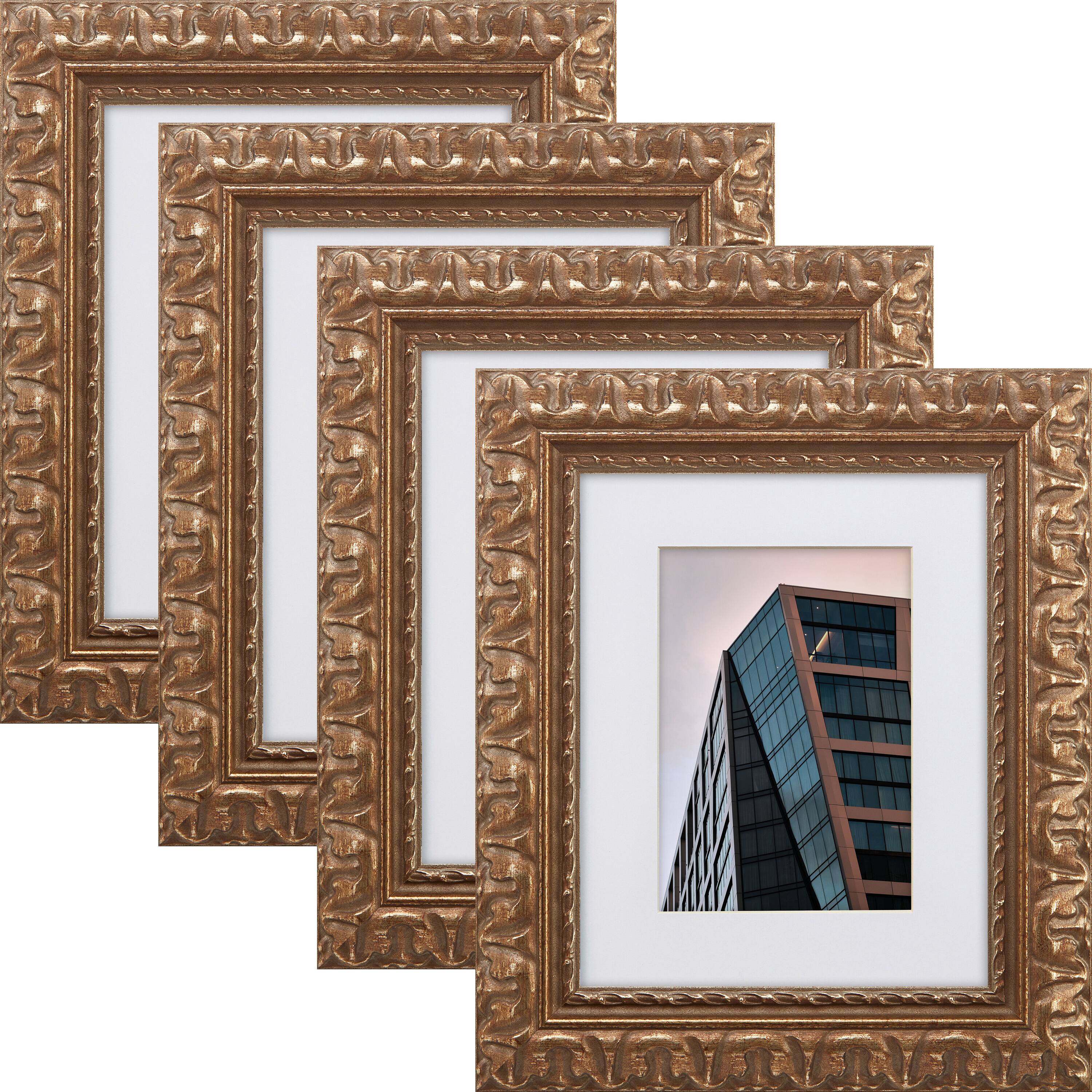 Craig Frames 4 Pack Bravada Ornate Bronze Picture Frame with Mat