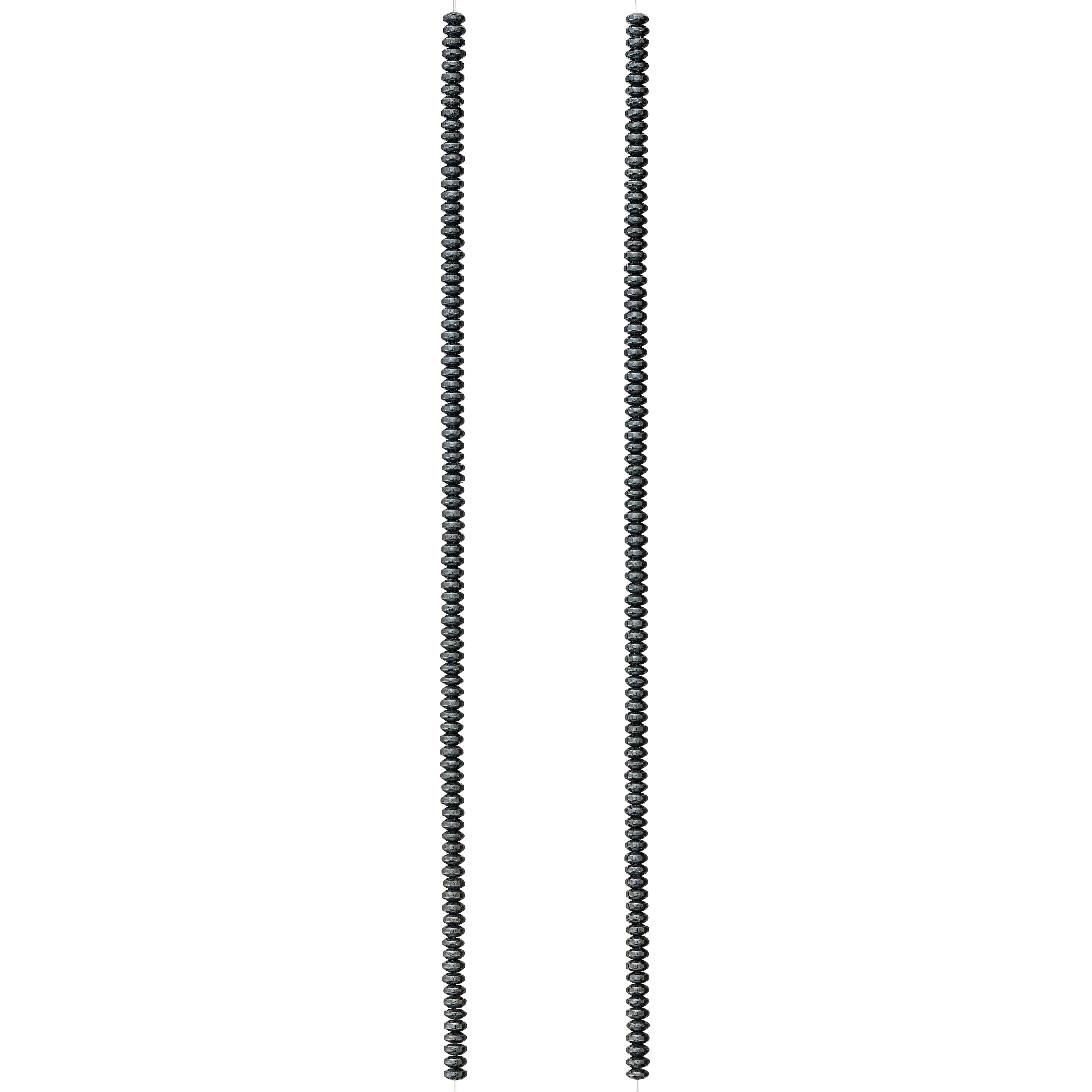 12 Pack: Gray Hematite Rondelle Beads, 5mm by Bead Landing™