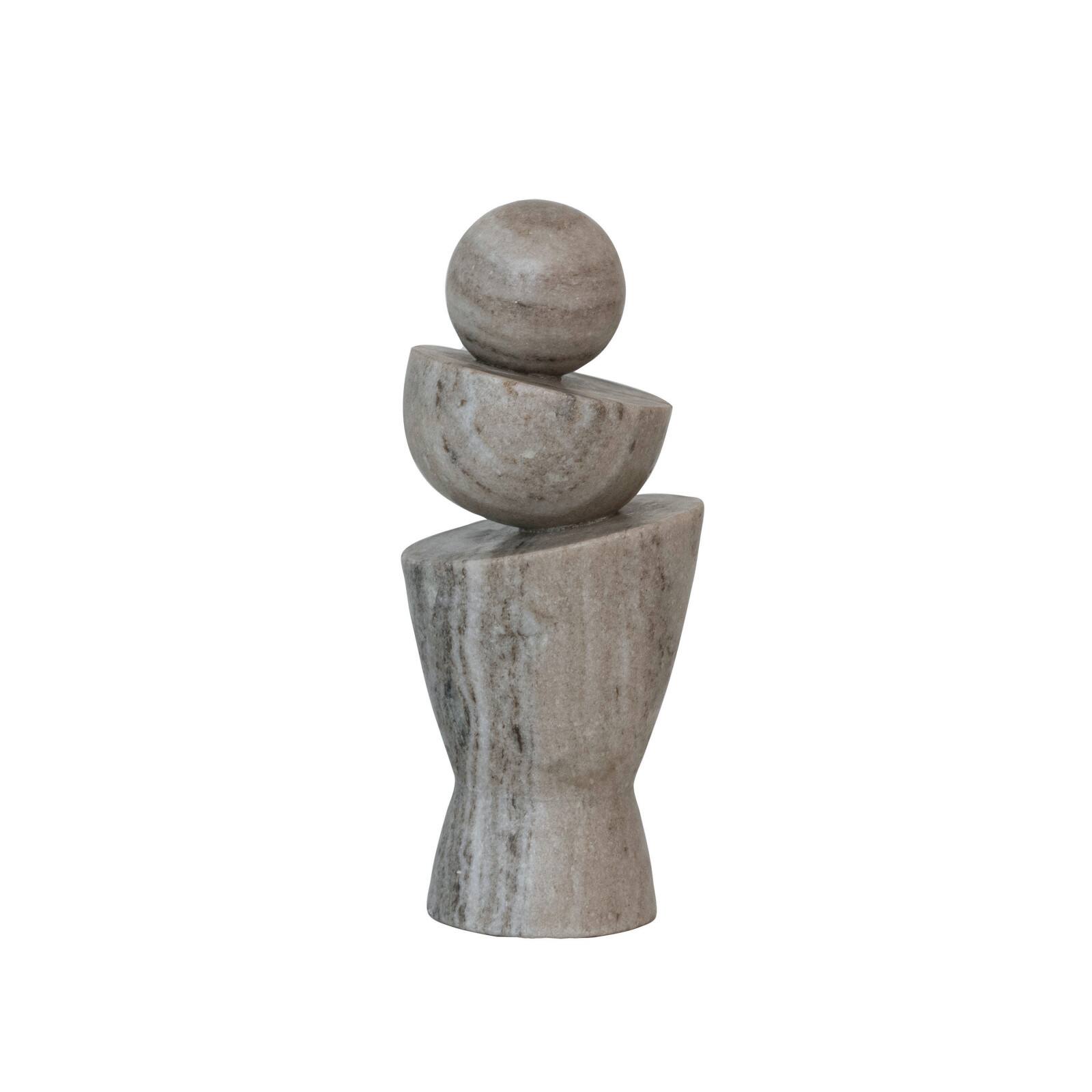 Hello Honey® 9.5" Gray & Brown Geometric Marble Décor