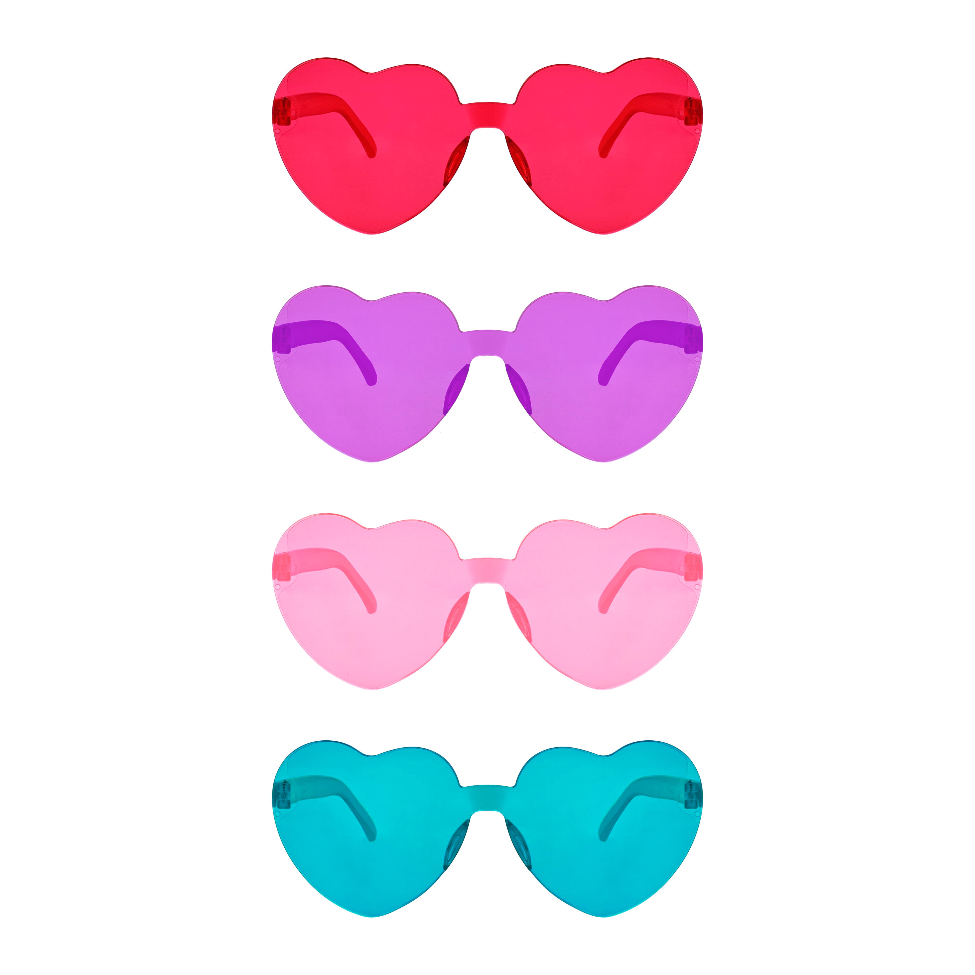5.5" Heart Shaped Glasses, 4ct. by Celebrate It™