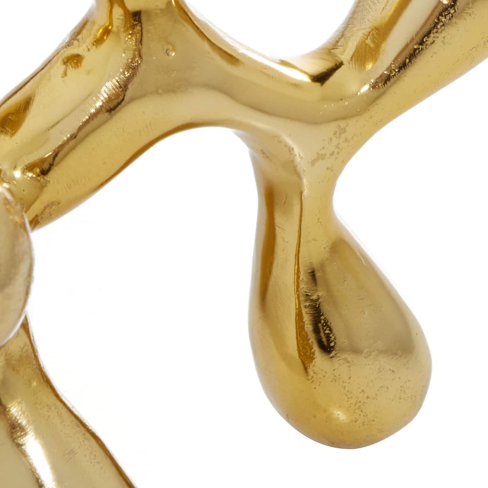 CosmoLiving by Cosmopolitan 9" Gold Aluminum Contemporary Abstract Sculpture