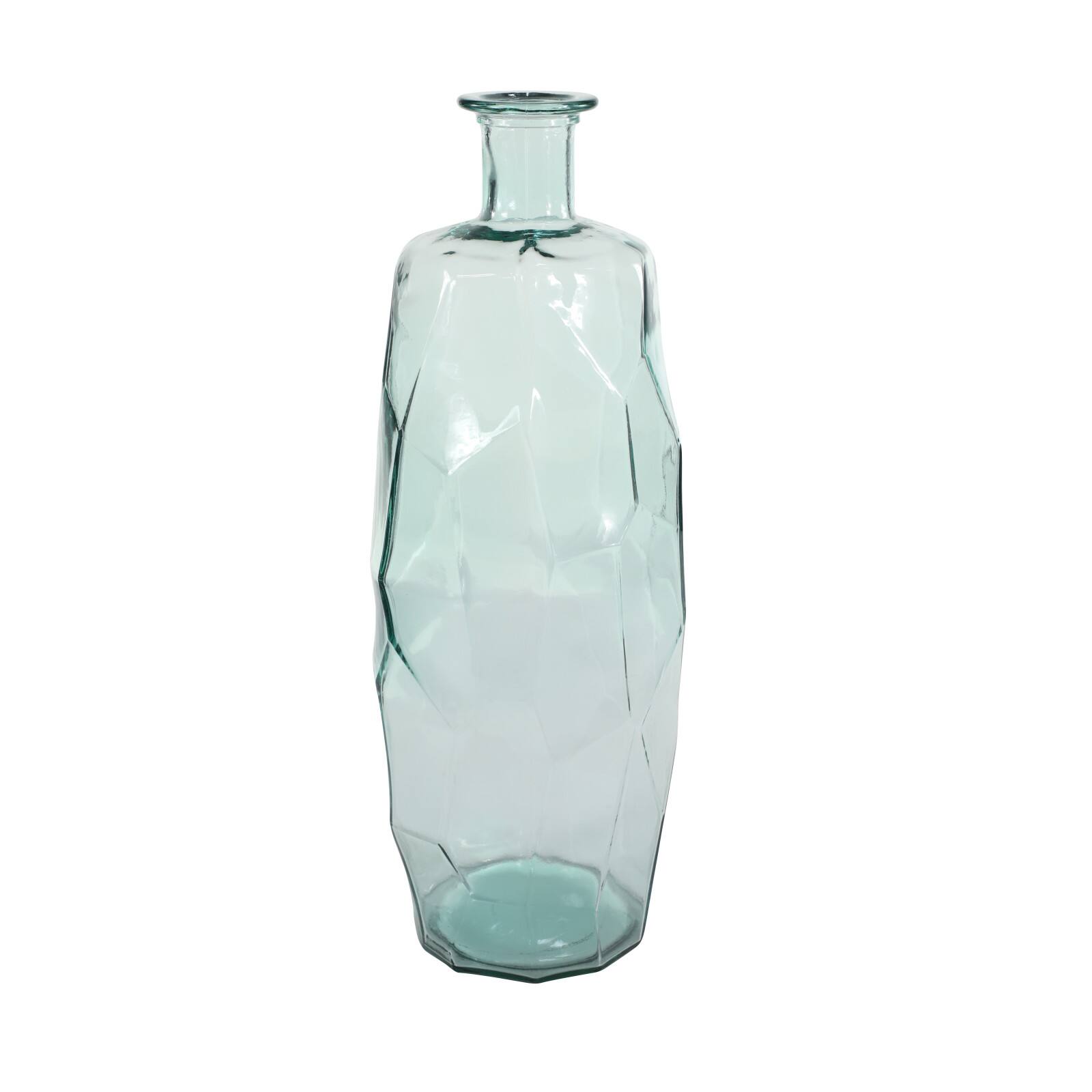 29" Clear Glass Contemporary Vase