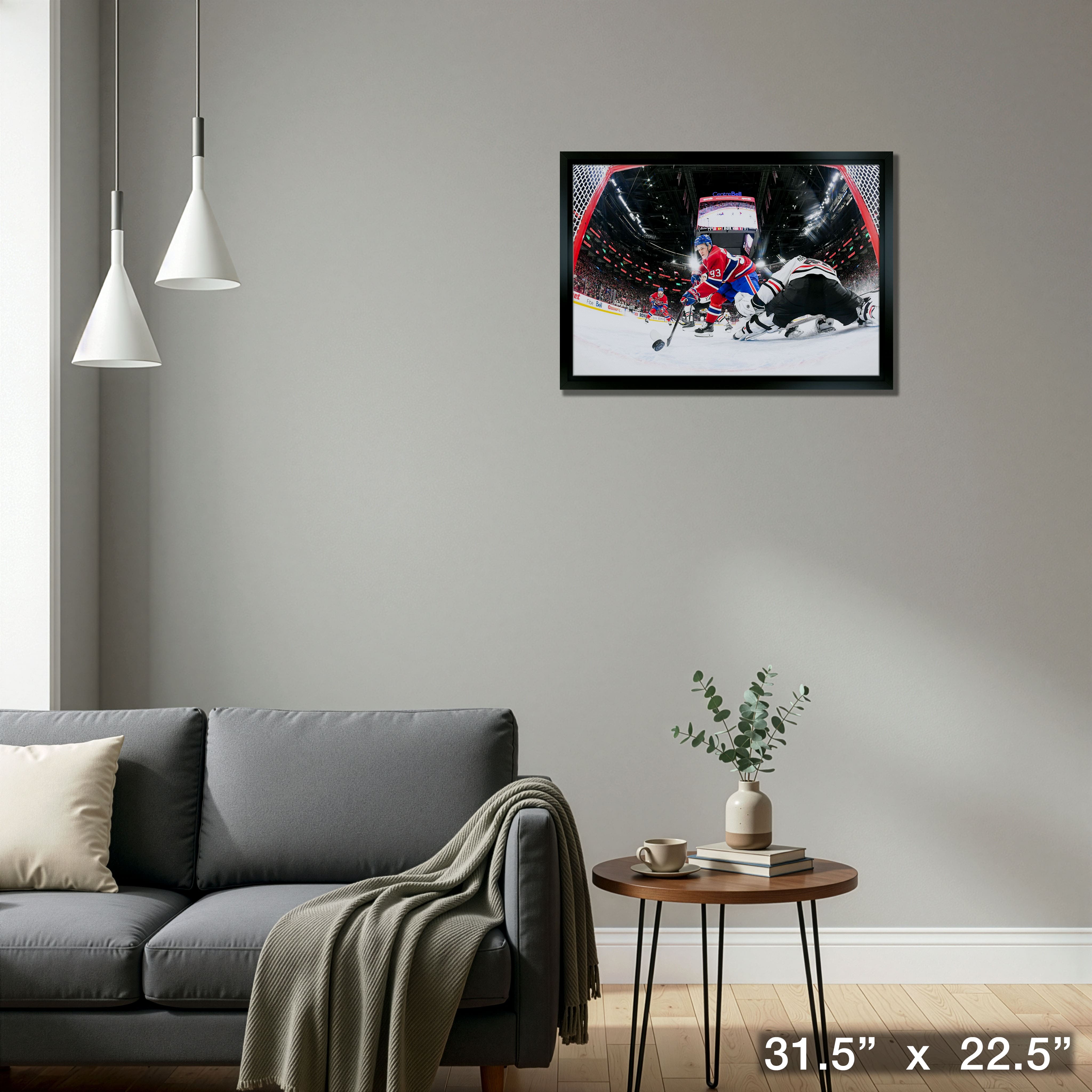 Ivan Demidov Unsigned Framed 20" x 29" Canvas Montreal Canadiens First Goal 31.5" x 22.5"