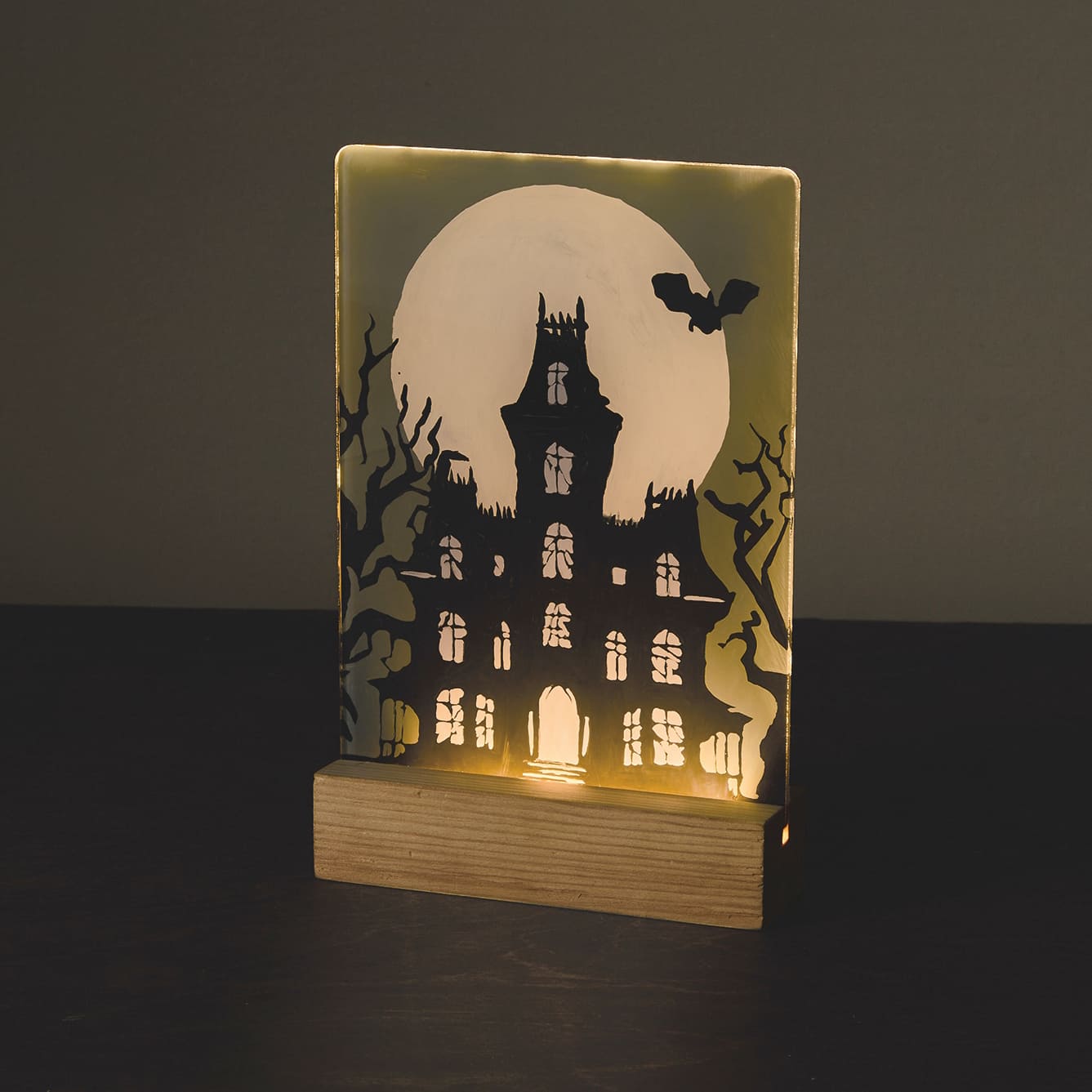 Light Up Haunted House Paint-by-Number Acrylic Surface Kit by Artist's Loft®