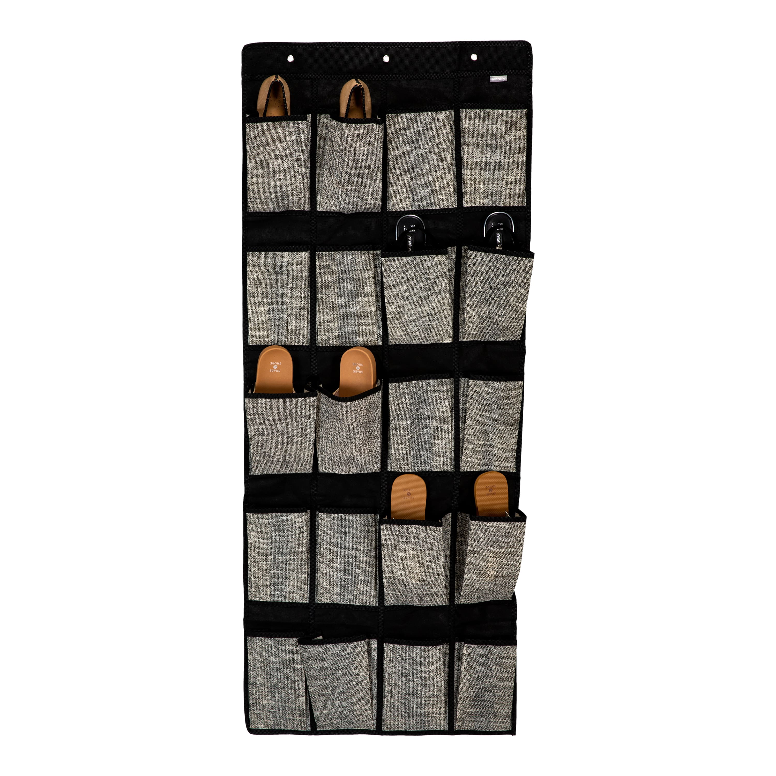 Simplify Black 20-Pocket Shoe Organizer