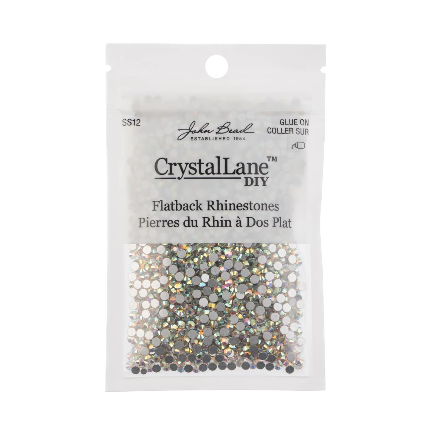 John Bead Crystal Lane SS12 Glass Round Flatback Rhinestones, 2,880ct.