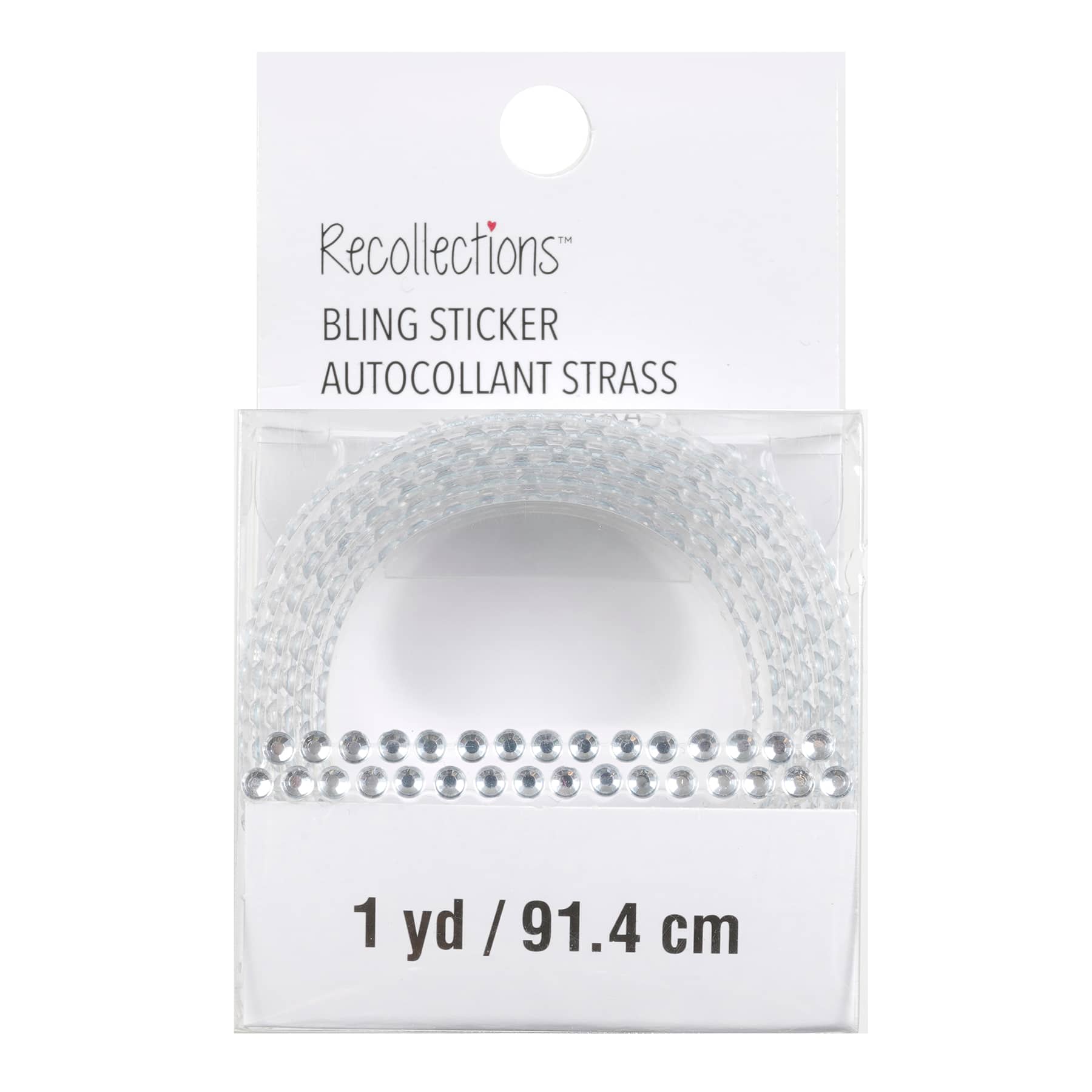 12 Pack: Clear Double Rhinestone Bling on a Roll™ Stickers by Recollections™