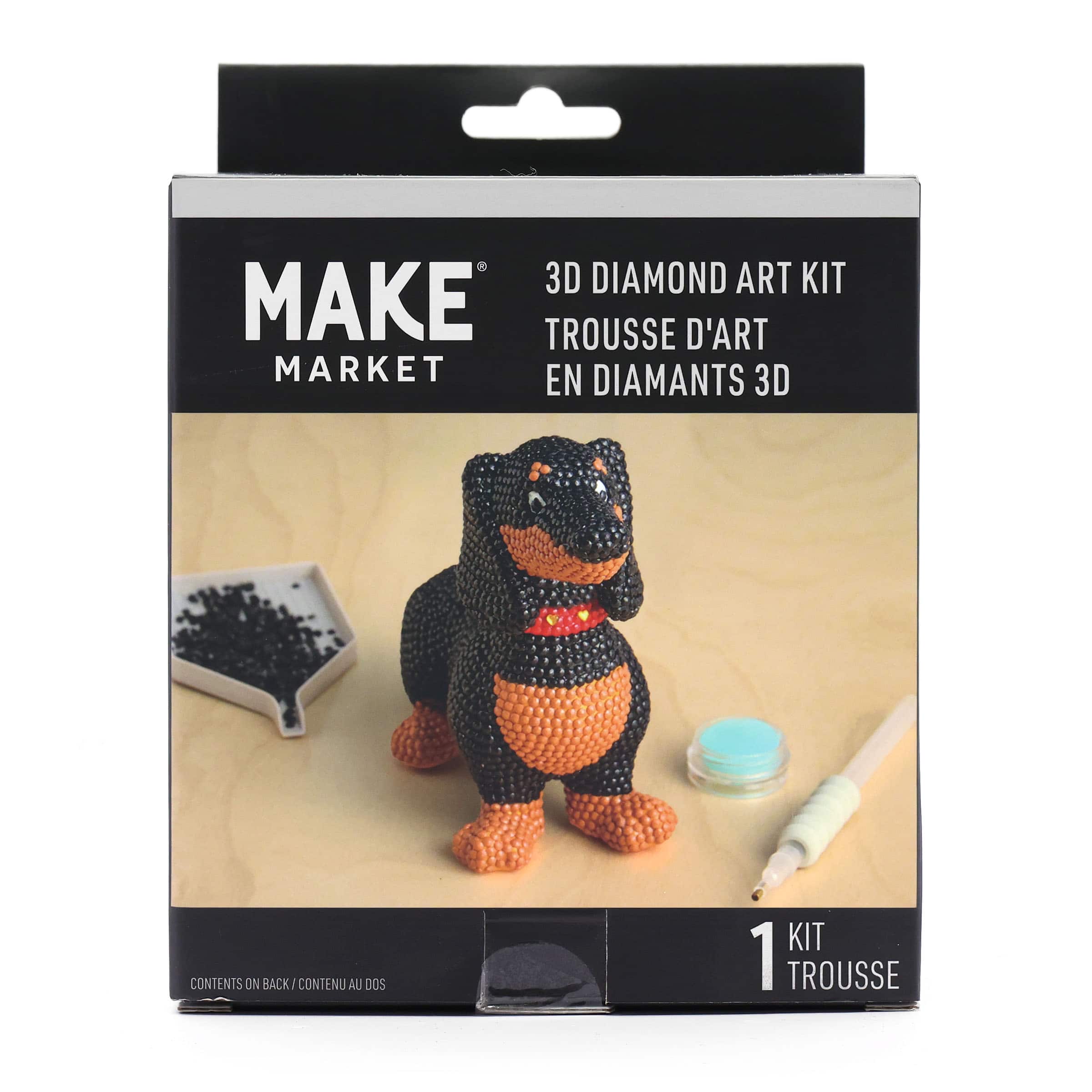 6.25" Cute Dachshund 3D Diamond Art Kit by Make Market®