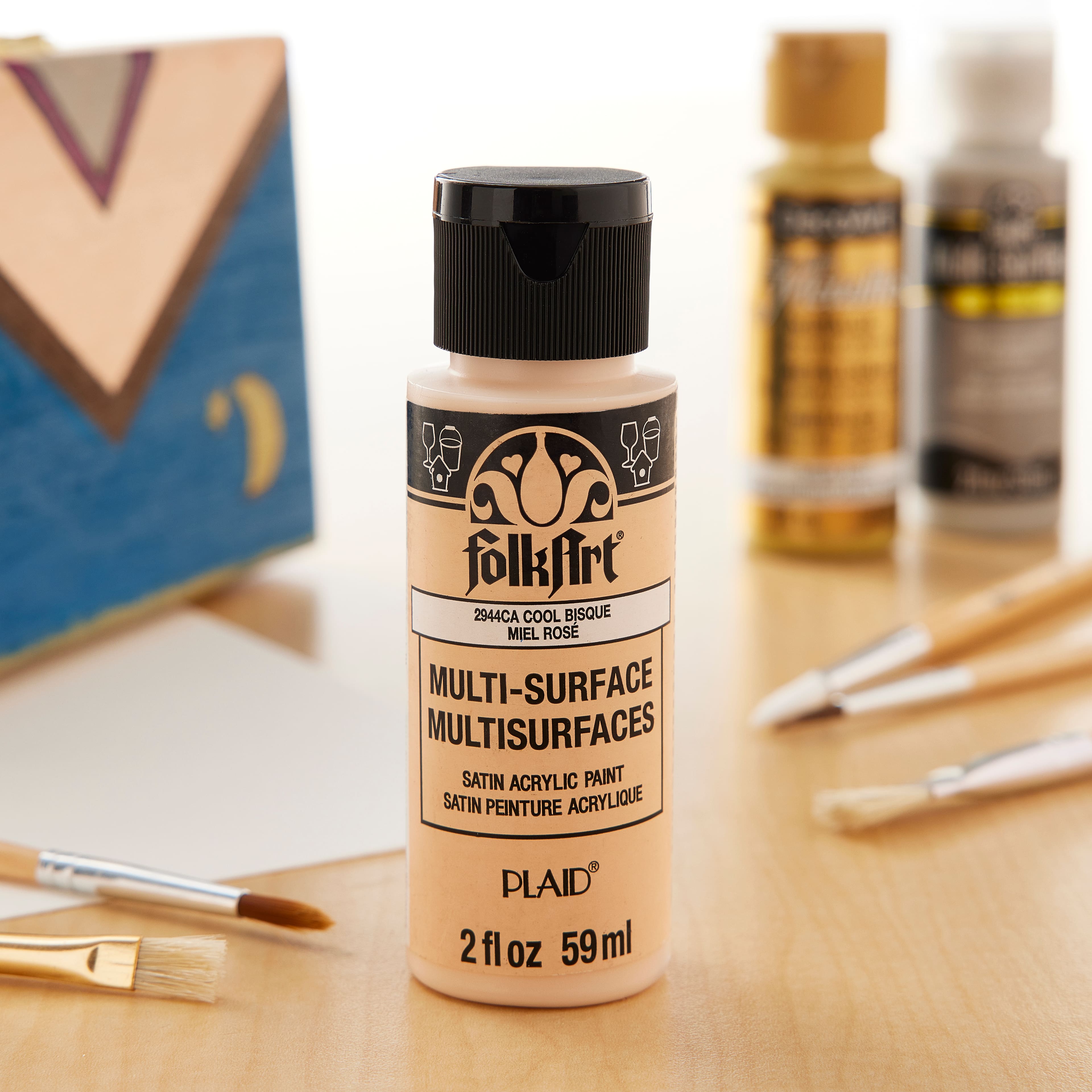 12 Pack: FolkArt® Multi-Surface Satin Acrylic Paint, 2oz.