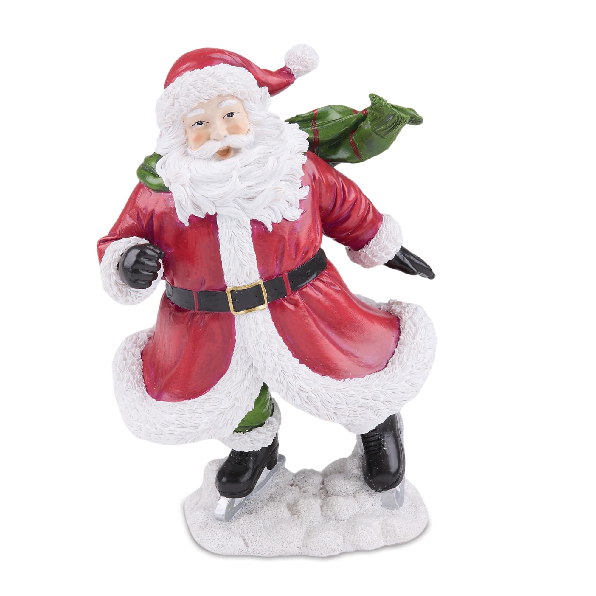 Melrose 8.25" Windy Santa with Cardinal Bird Figurine Set