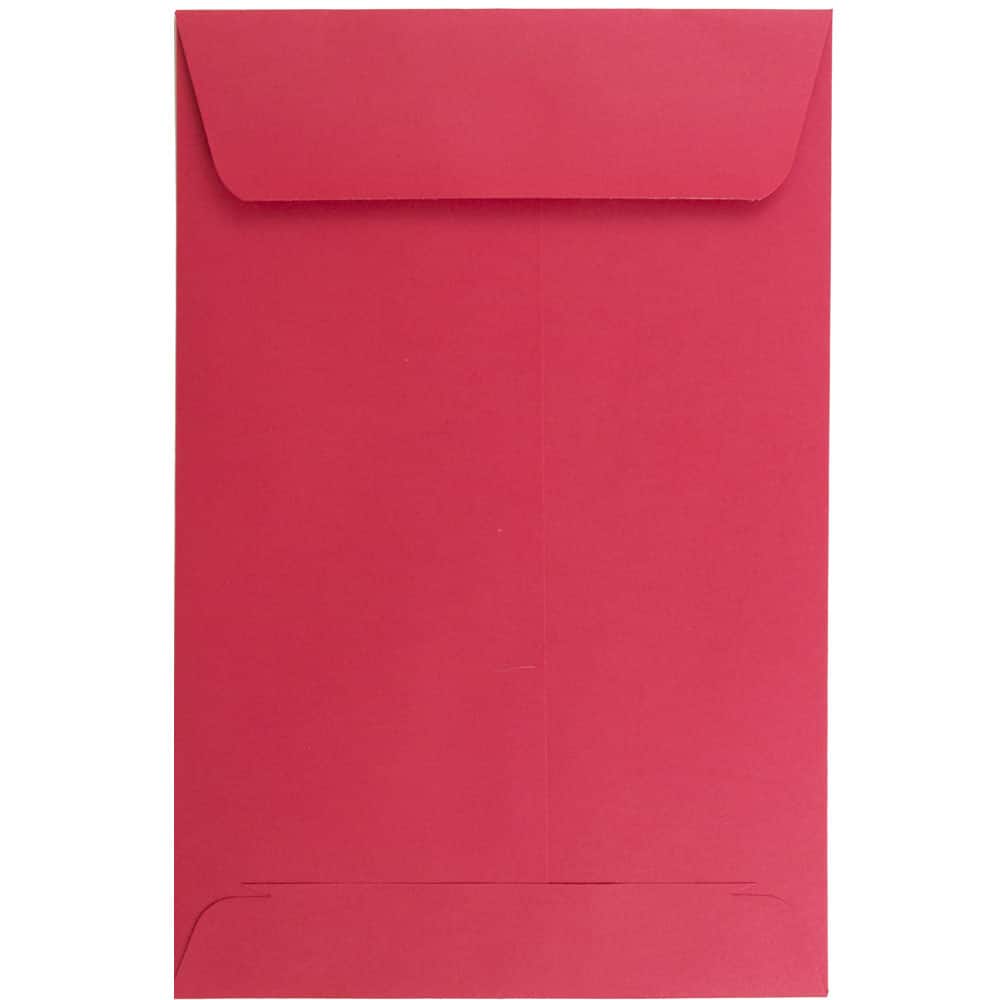 JAM Paper 6" x 9" Red Open End Catalog Colored Envelopes, 50ct.