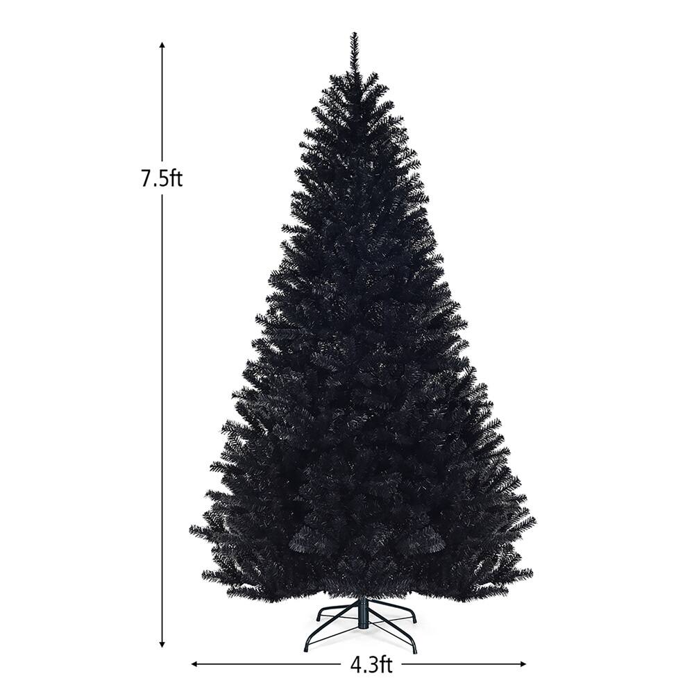 7.5ft. Unlit Black Artificial Christmas Tree