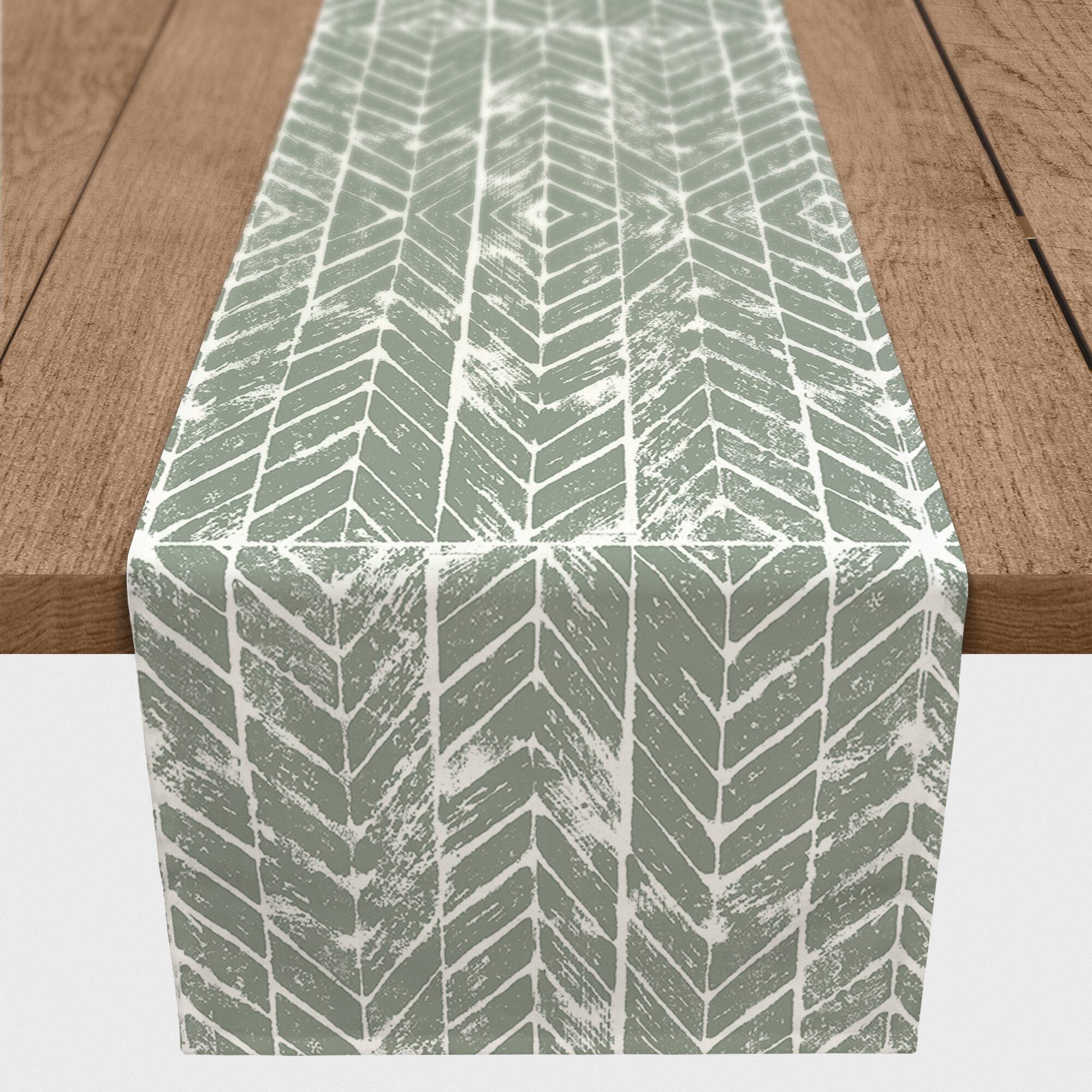 Distressed Chevron Indoor/Outdoor Table Runner
