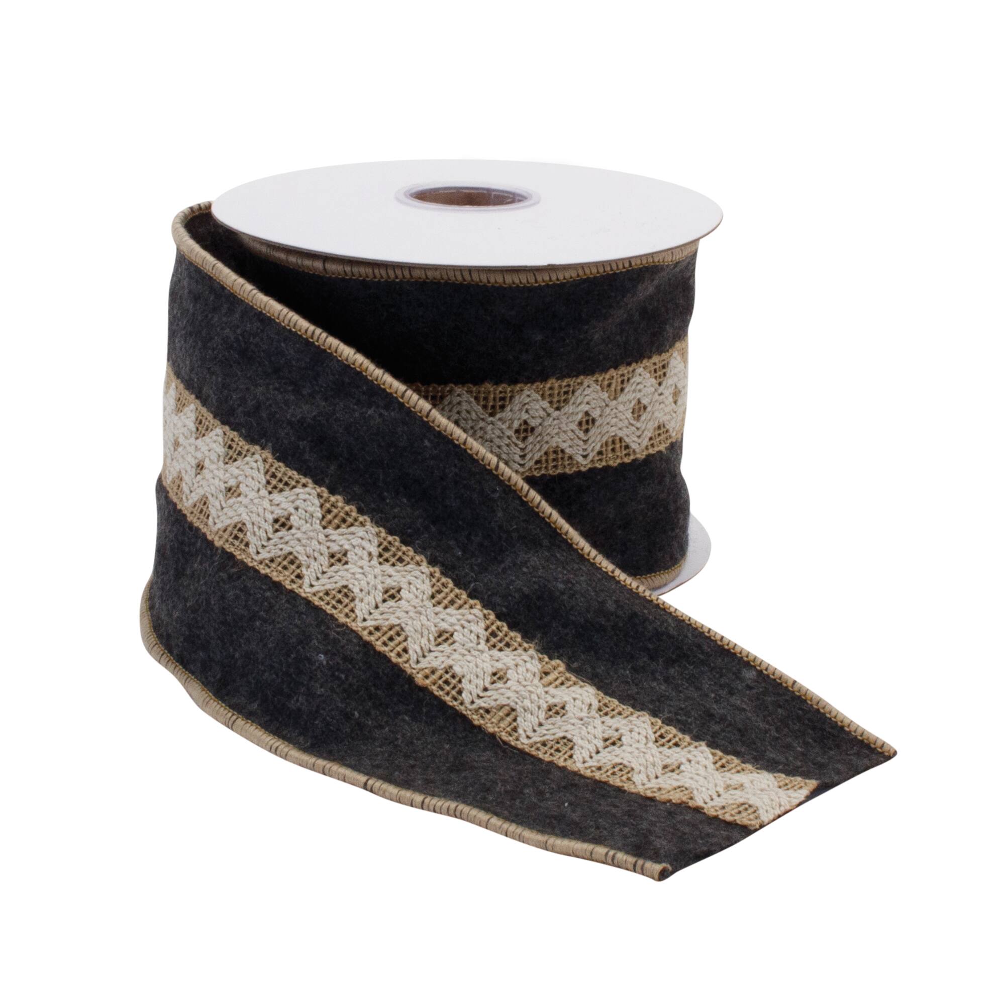 Melrose 4" x 5yd. Black & Gold Holiday Wired Ribbon Rolls, 2ct.