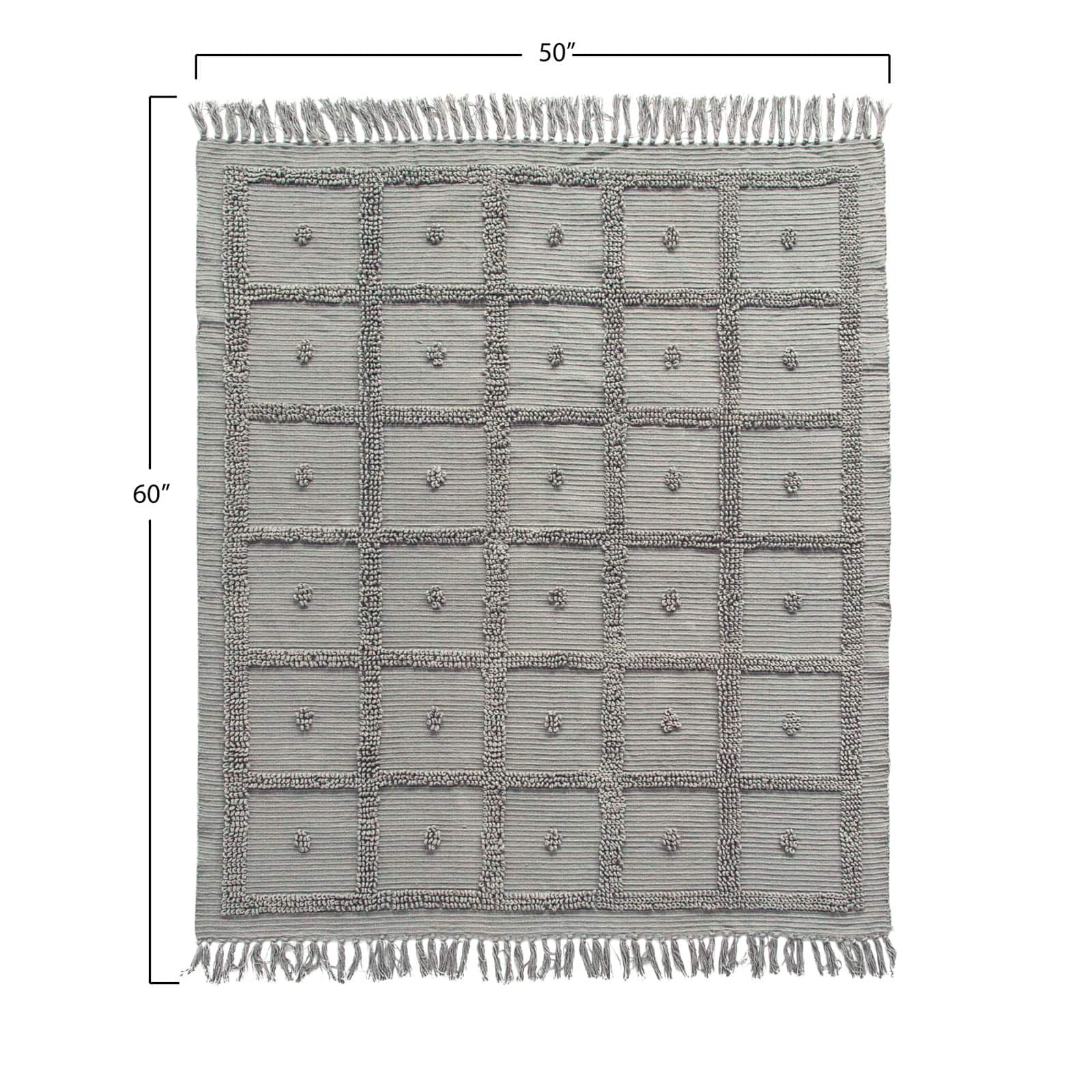 Hello Honey® Grey Cotton Chenille Throw Blanket