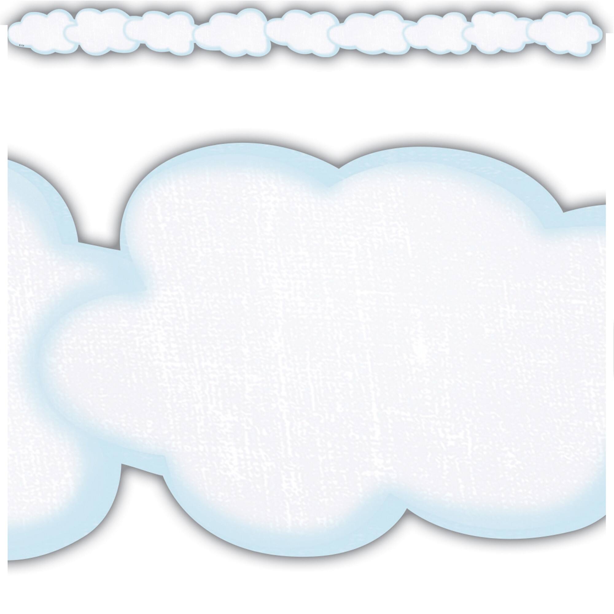 Teacher Created Resources® 2.75" x 35ft. Clouds Die Cut Border Trim, 6 Packs of 12