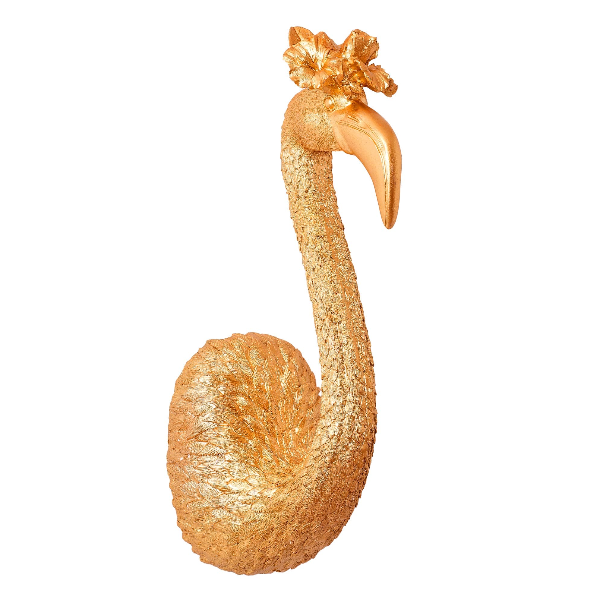 American Art Decor Tipsy Resin Gold Bird Head Wall Decor - 14.75" x 4.75" x 6.75"