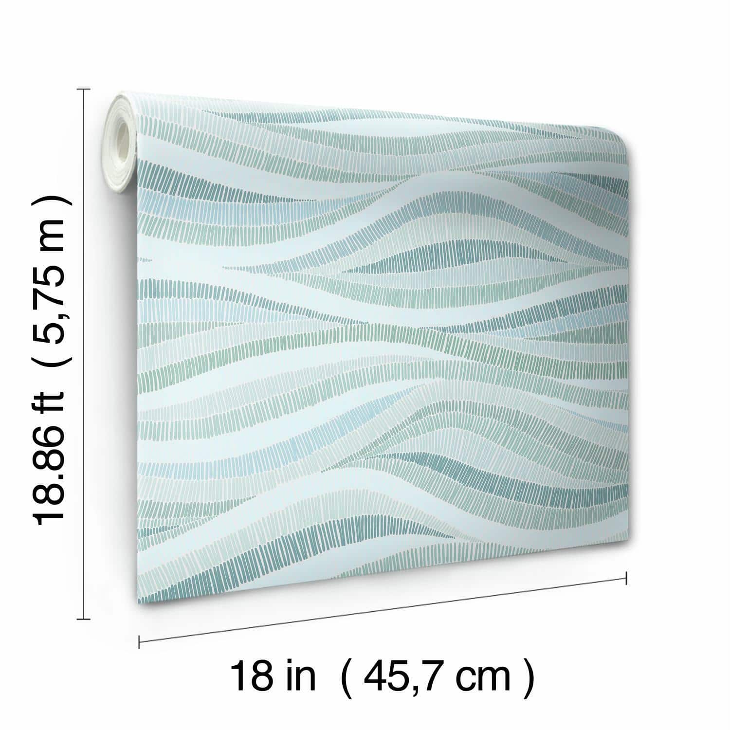 RoomMates Mosaic Waves Peel & Stick Wallpaper