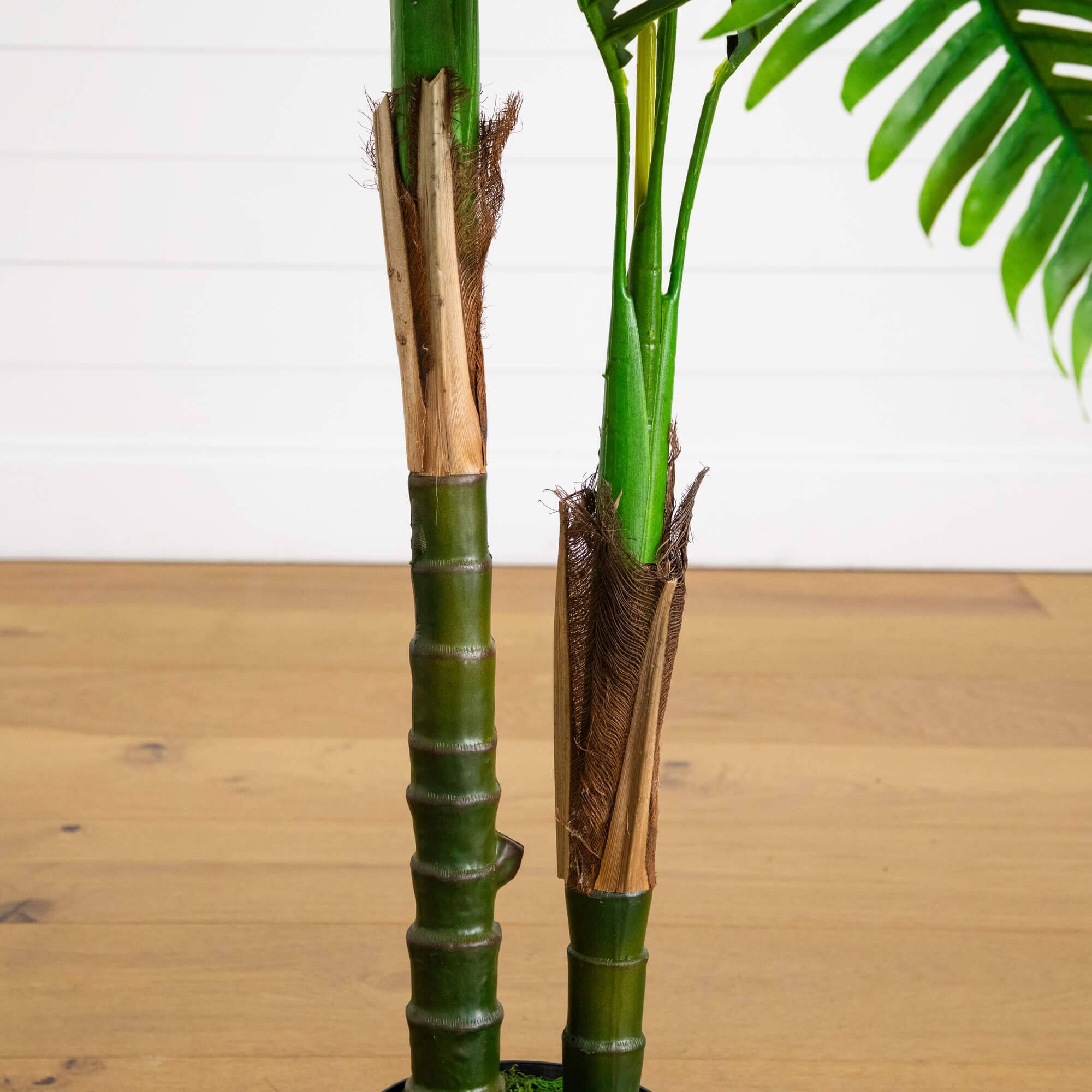 4ft. UV Resistant Artificial Double Robellini Palm Tree (Indoor/Outdoor)