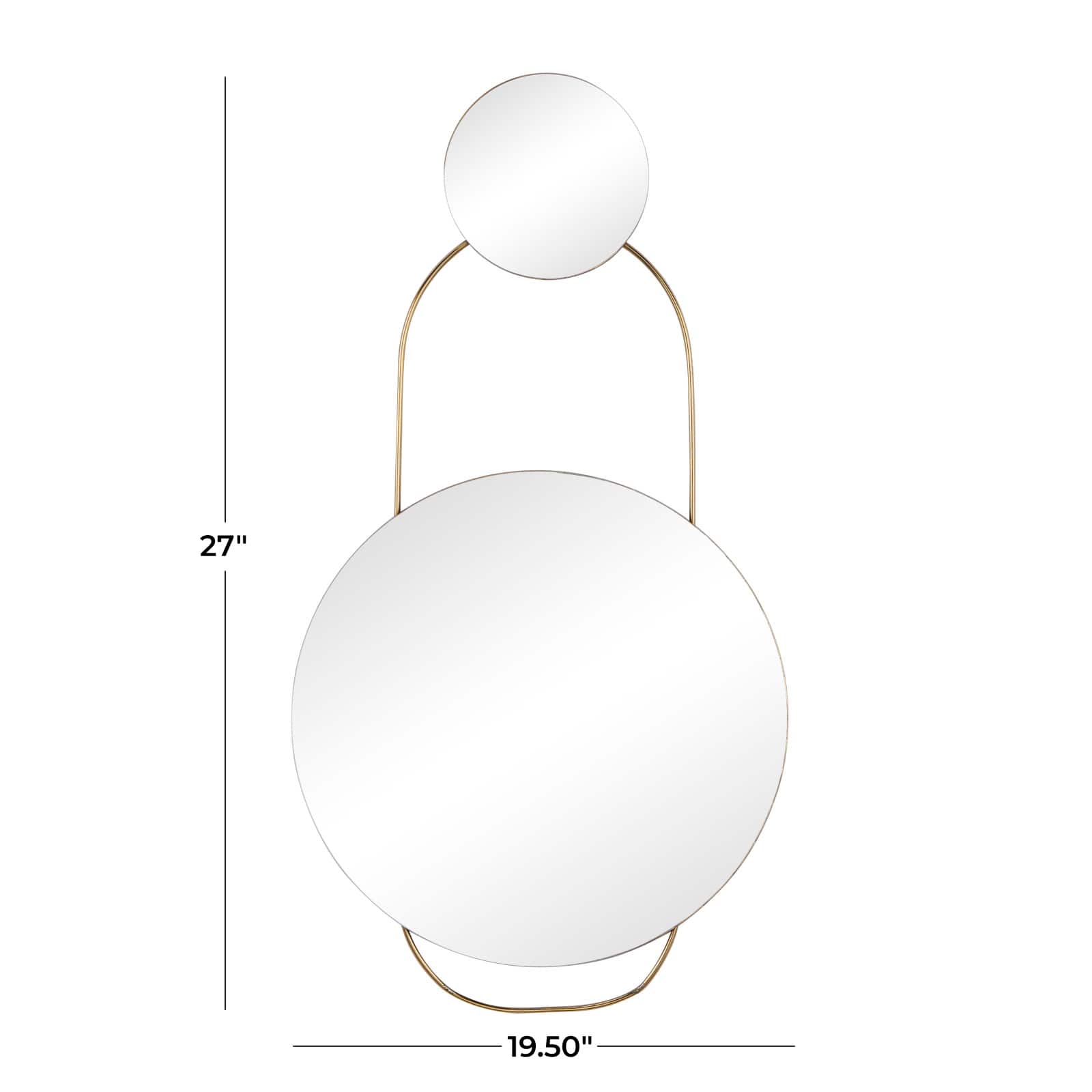 Gold Metal Wall Mirror 20" x 1" x 27"