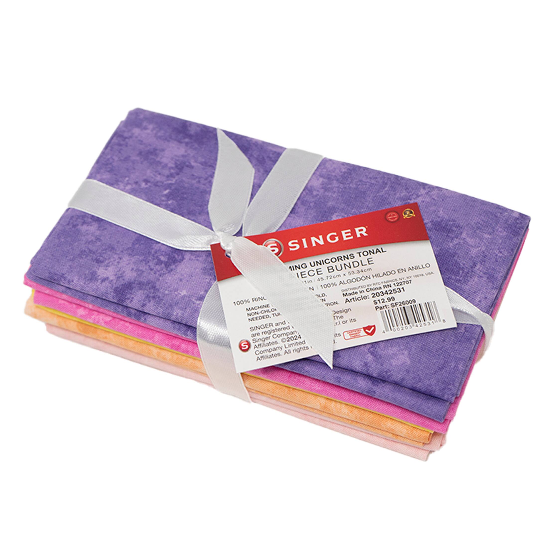 SINGER Dreaming Unicorns Tonal Cotton Fabric Bundle