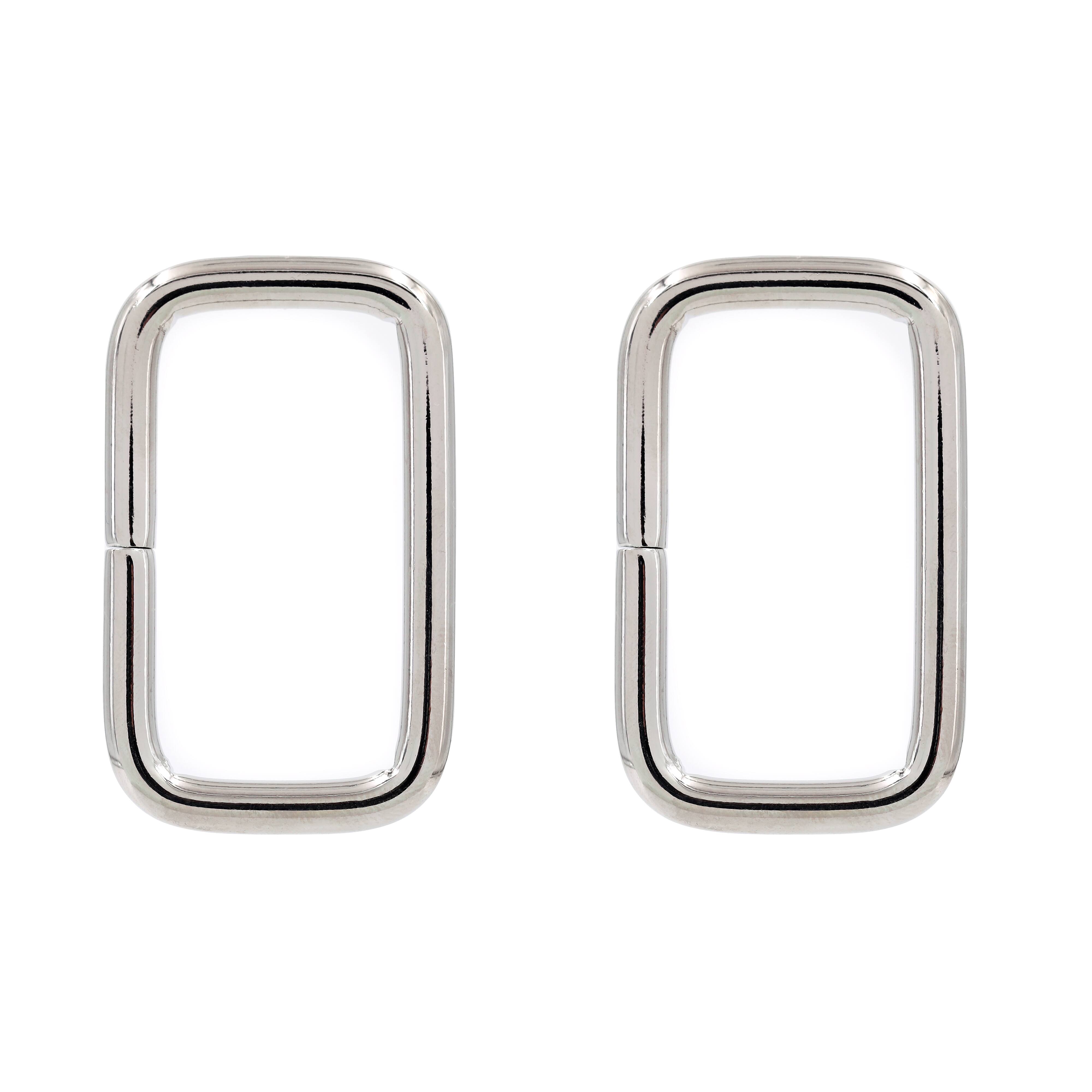 Rhodium Rectangle Rings, 2ct. by Bead Landing™
