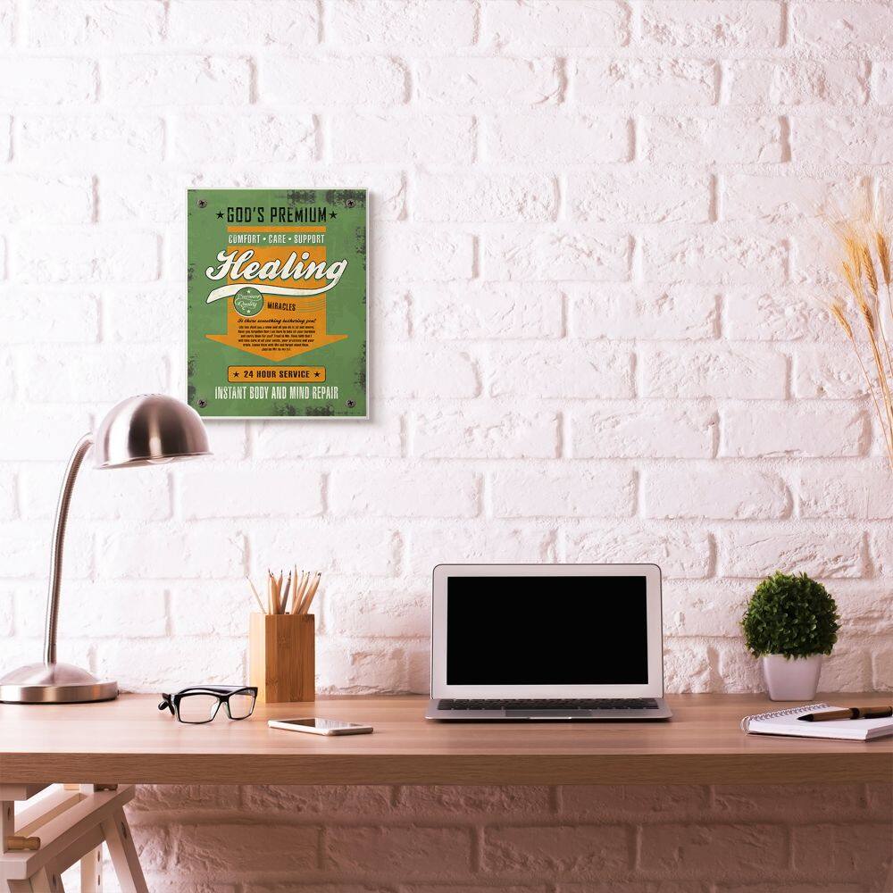 Stupell Industries Healing Miracles Religious Retro Wooden Wall Plaque