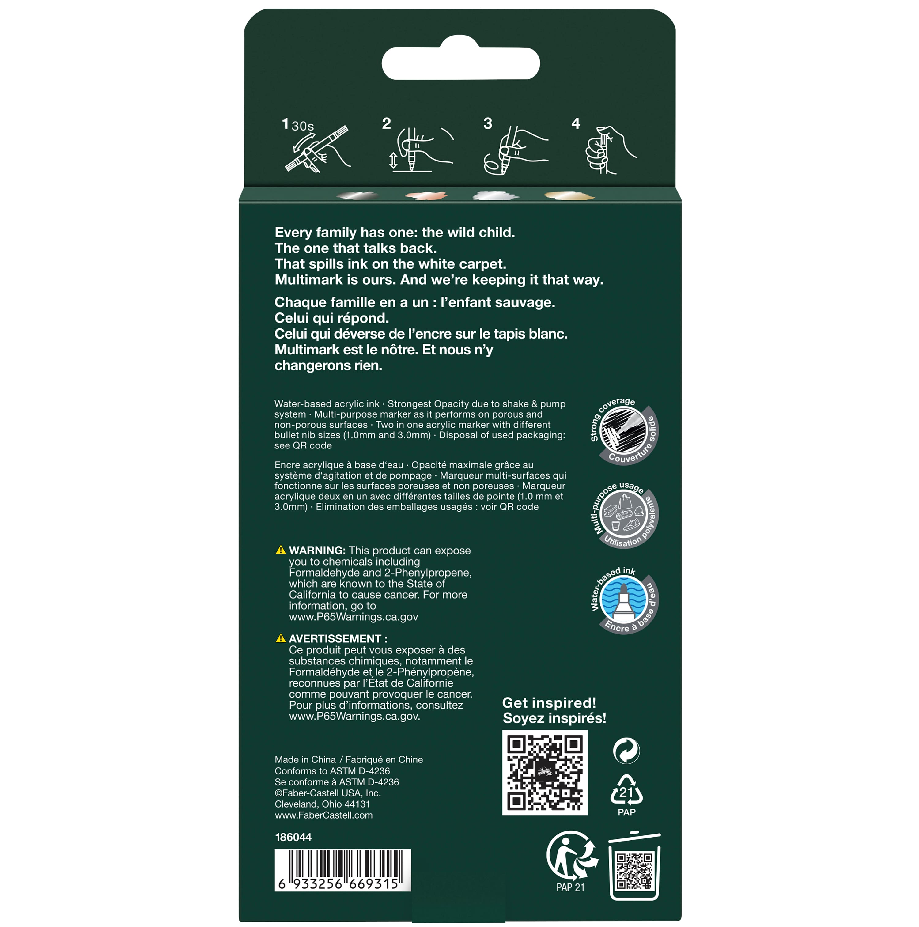 Faber-Castell® Metallic Acrylic Paint Marker Set