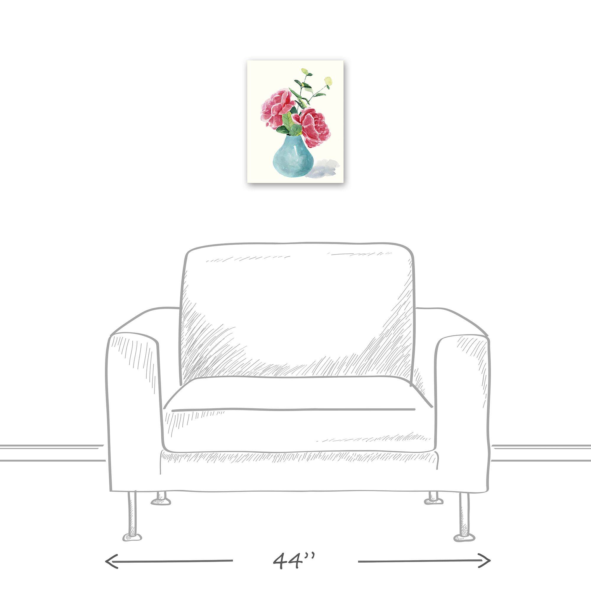 Pink Peonies 11" x 14" Canvas Wall Art