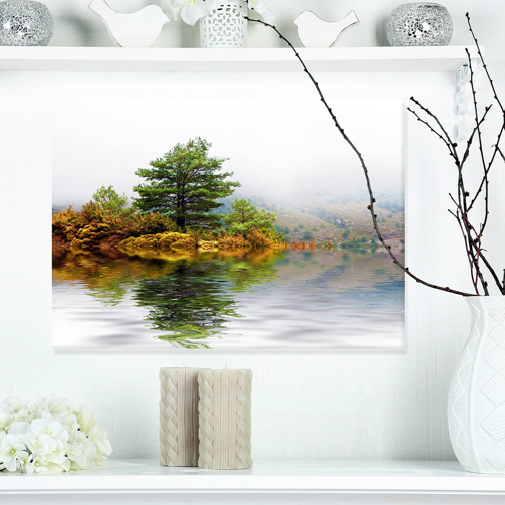 Designart - Pine Tree with Reflection