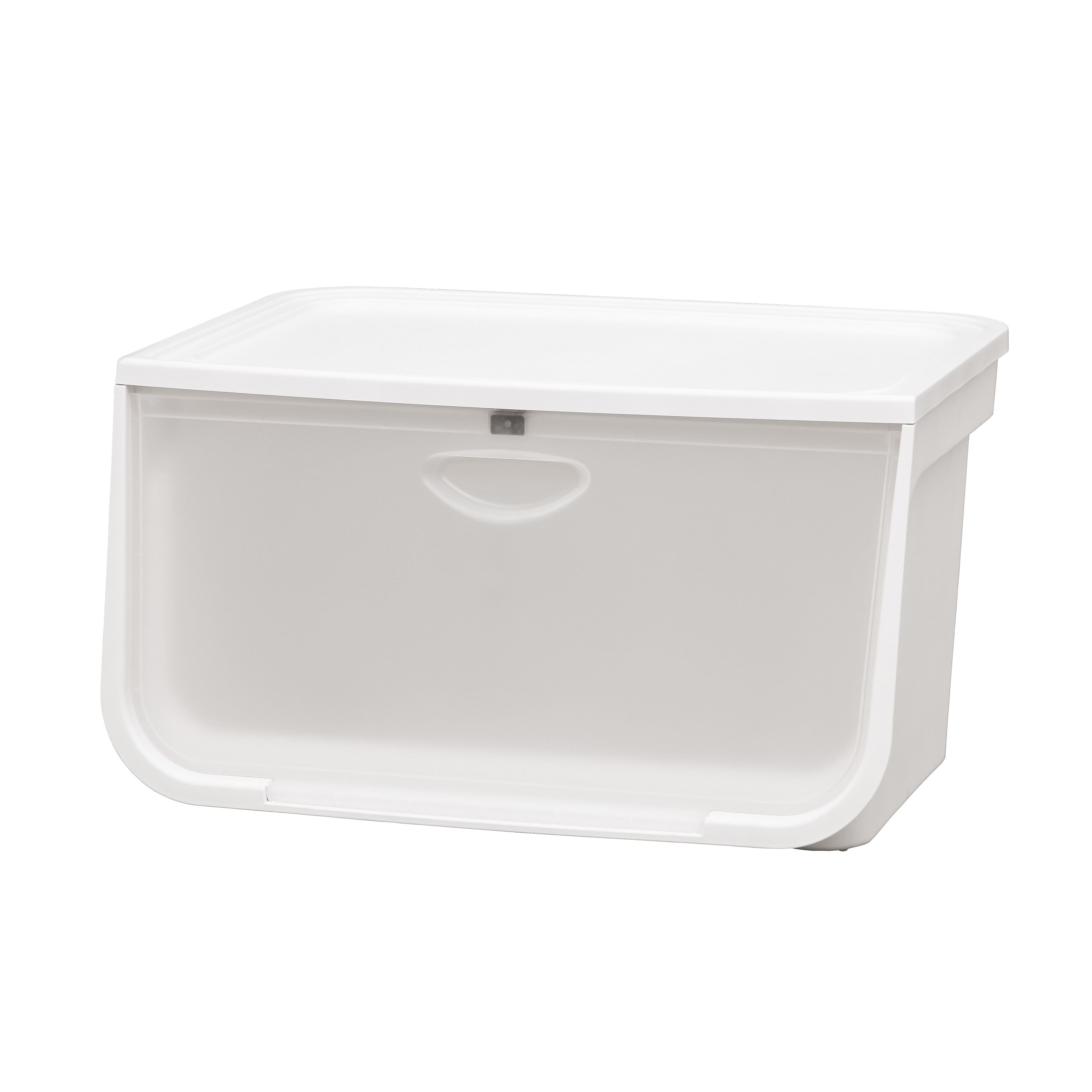 IRIS® 49qt. White & Clear Flap Box