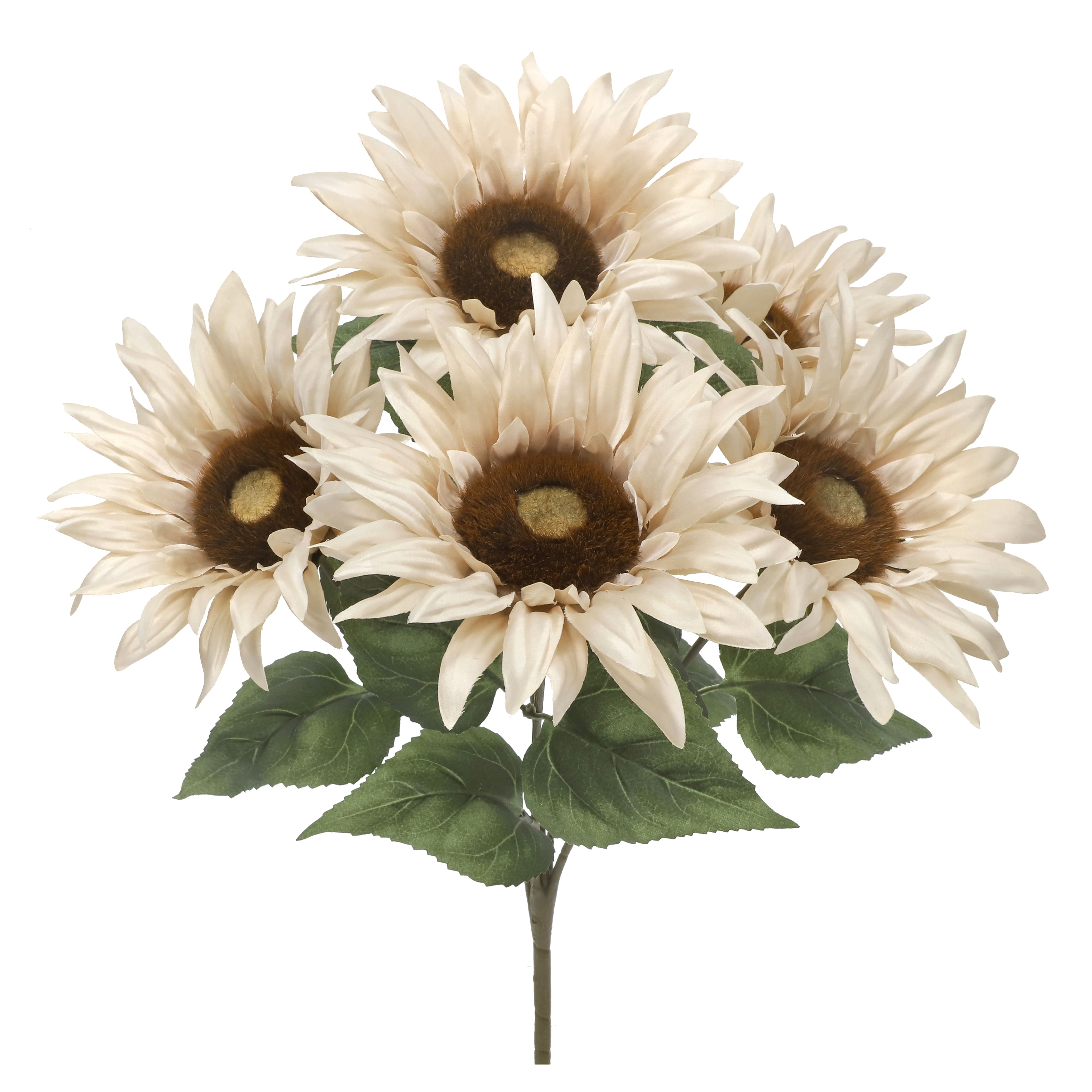 19" Cream Sunflower Bush by Ashland®