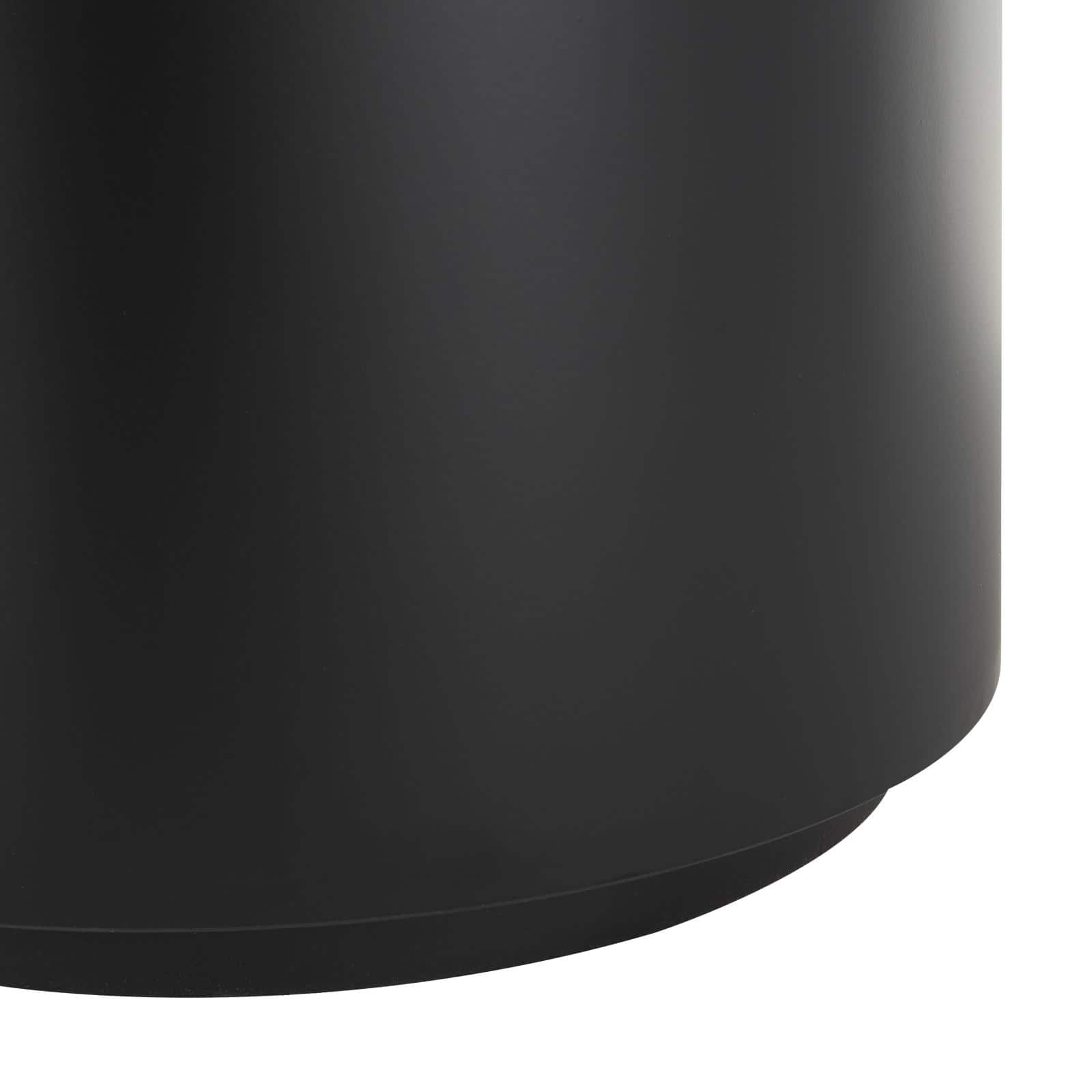Black Metal Nesting Accent Table with Faux White Marble Top Set