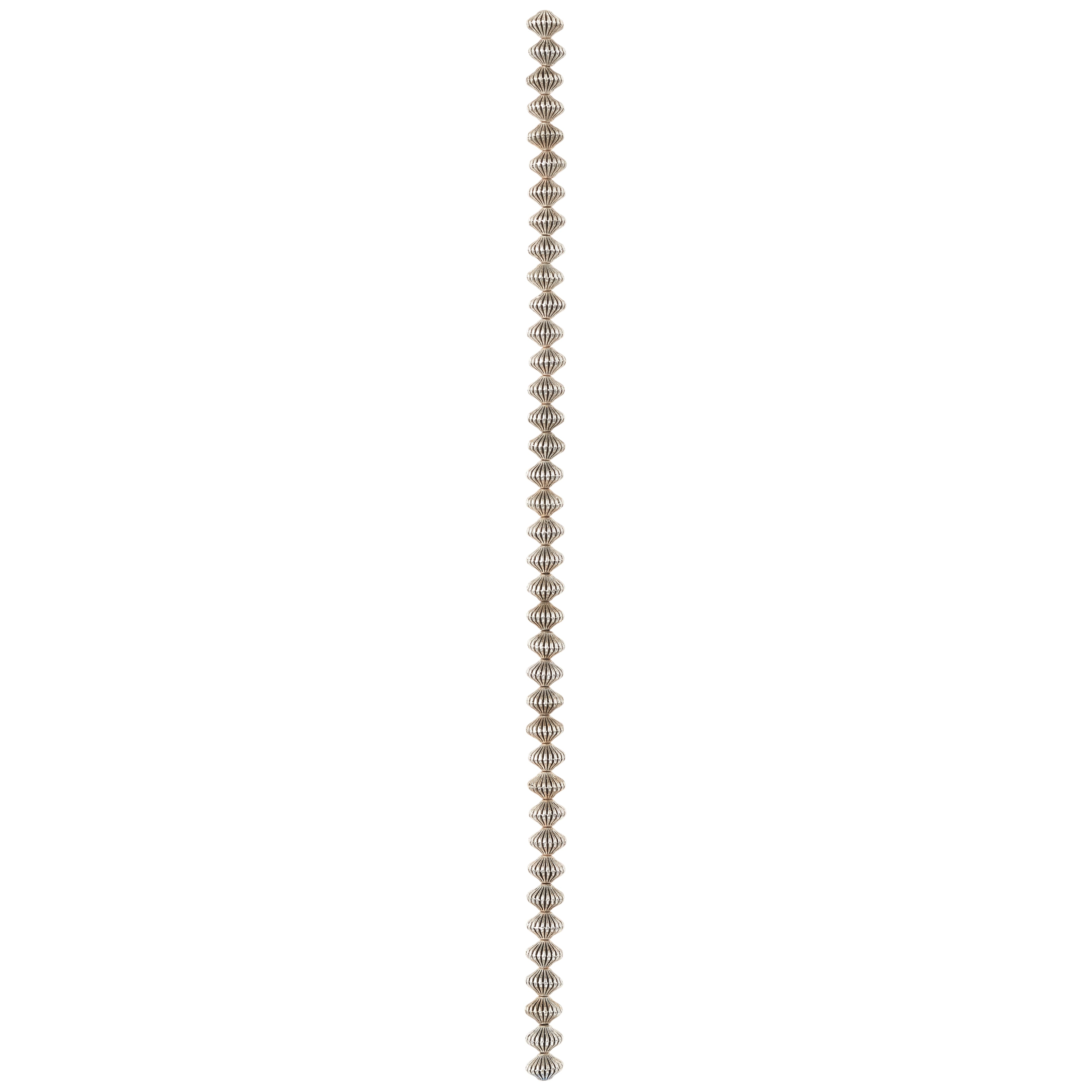 12 Pack:  Silver Metallic Rondelle Beads, 8mm by Bead Landing™