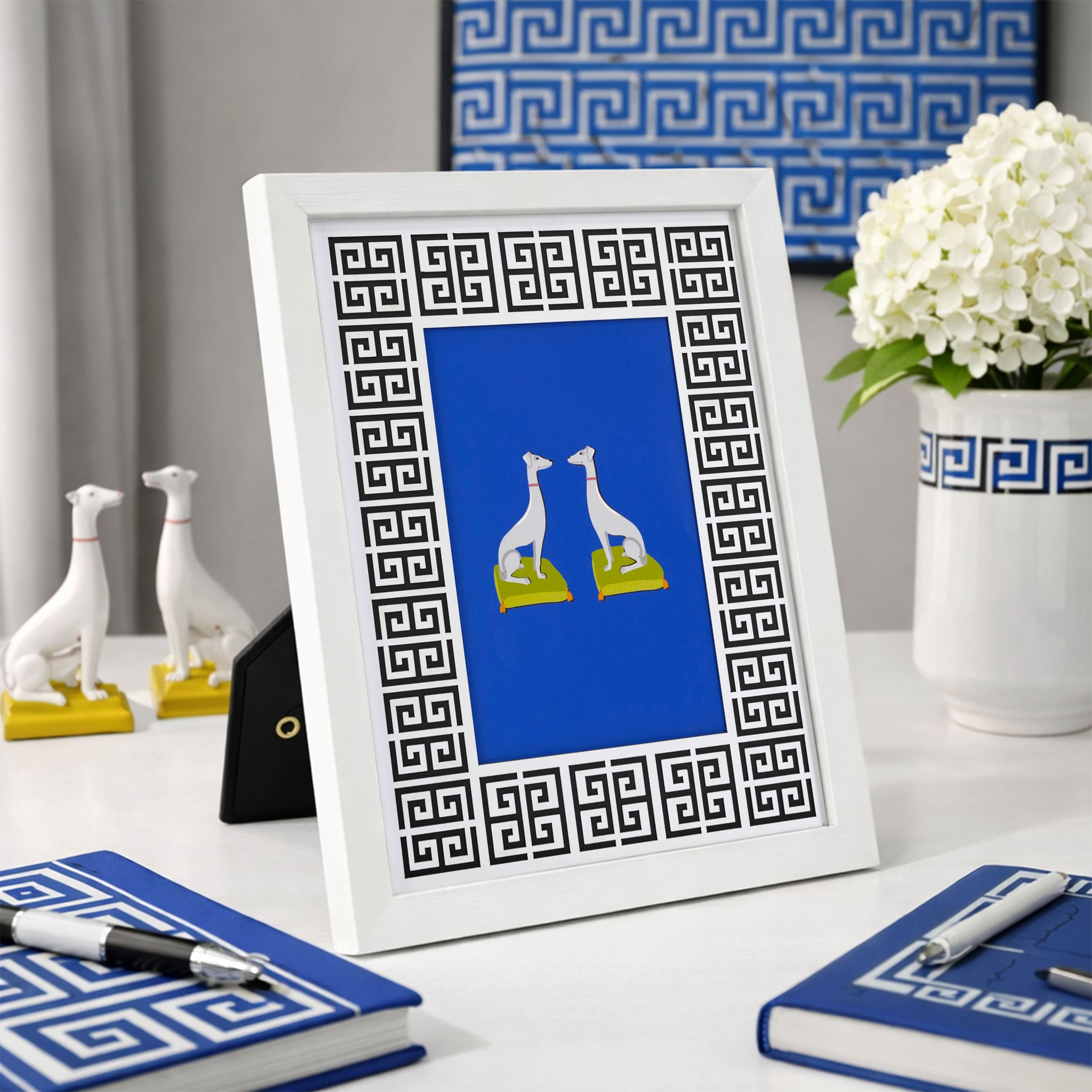 Jonathan Adler x Michaels 5" x 7" Black & White Greek Key Matted Wood Tabletop Frame