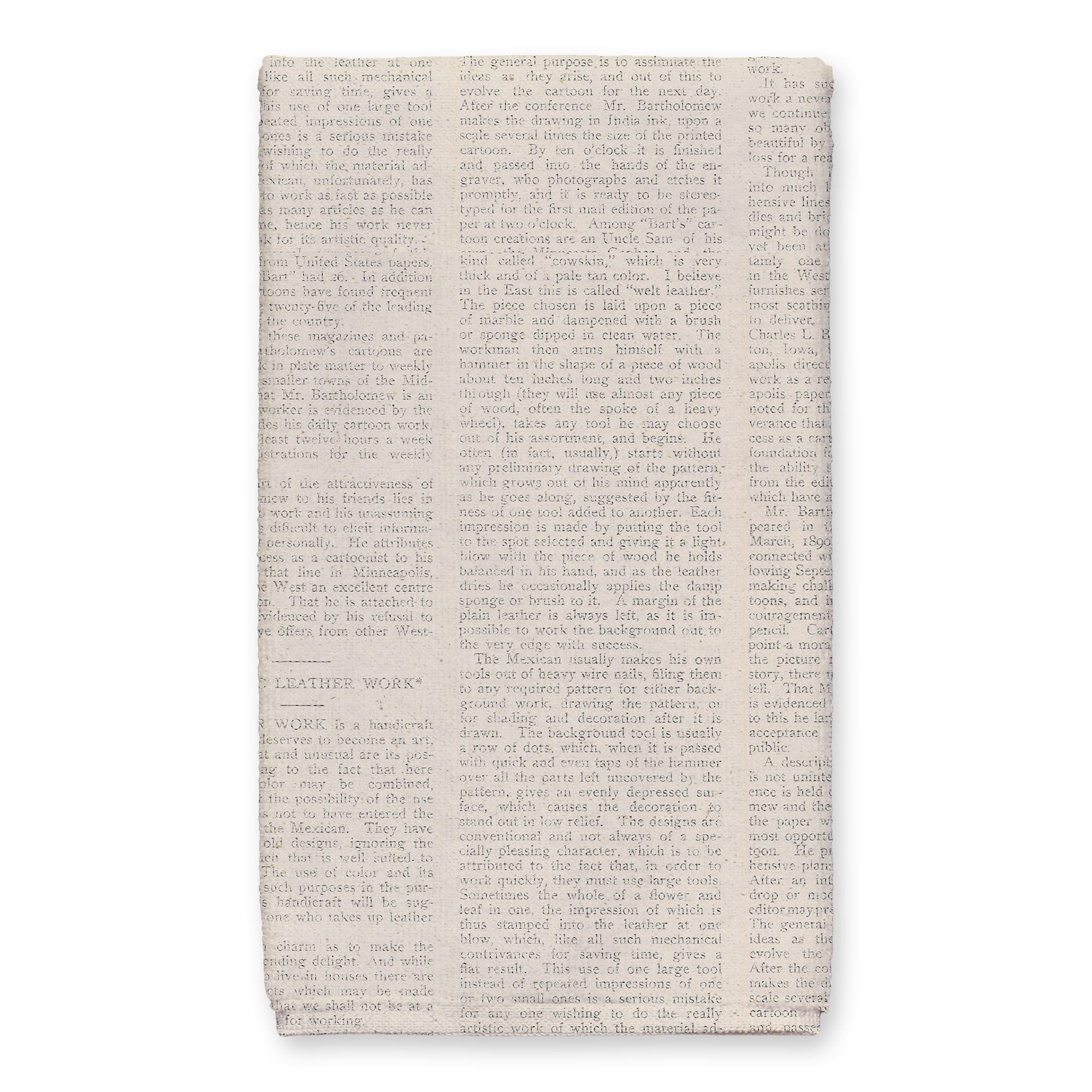 Skull Tophat Newspaper Bowtie Tea Towel Set