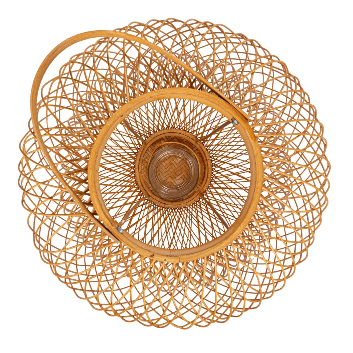 Hello Honey® 20" Decorative Bamboo Hand-Woven Lantern Candle Holder