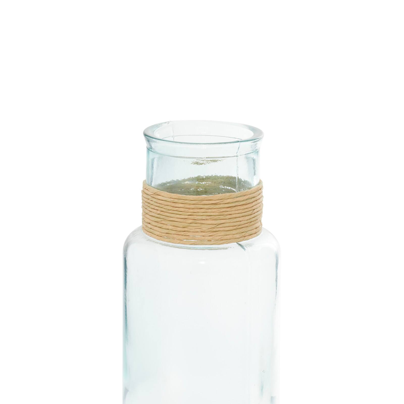 18" Clear Glass Farmhouse Vase