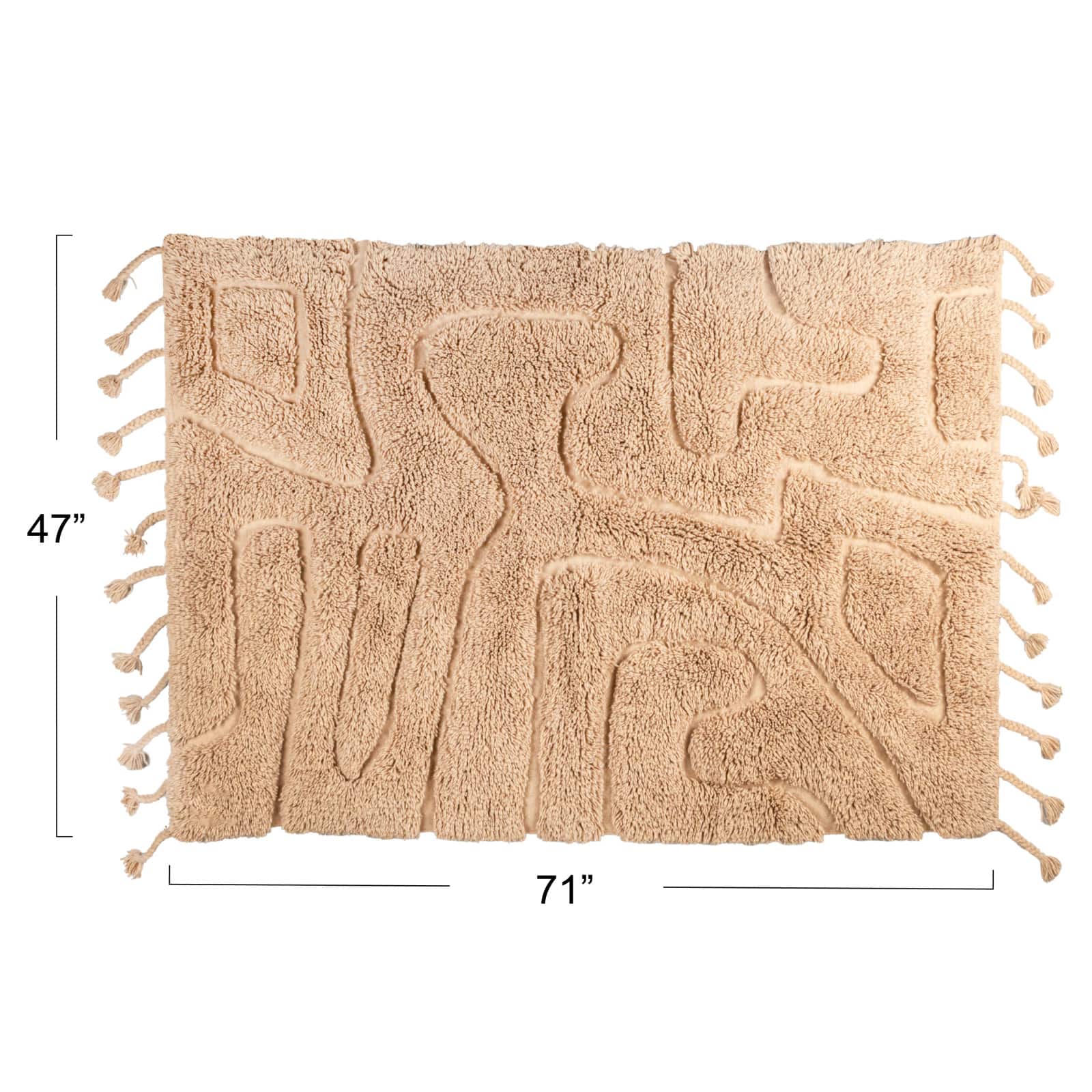 Hello Honey® 71" x 47" Natural Tactile Elegance Hand-Woven Rug
