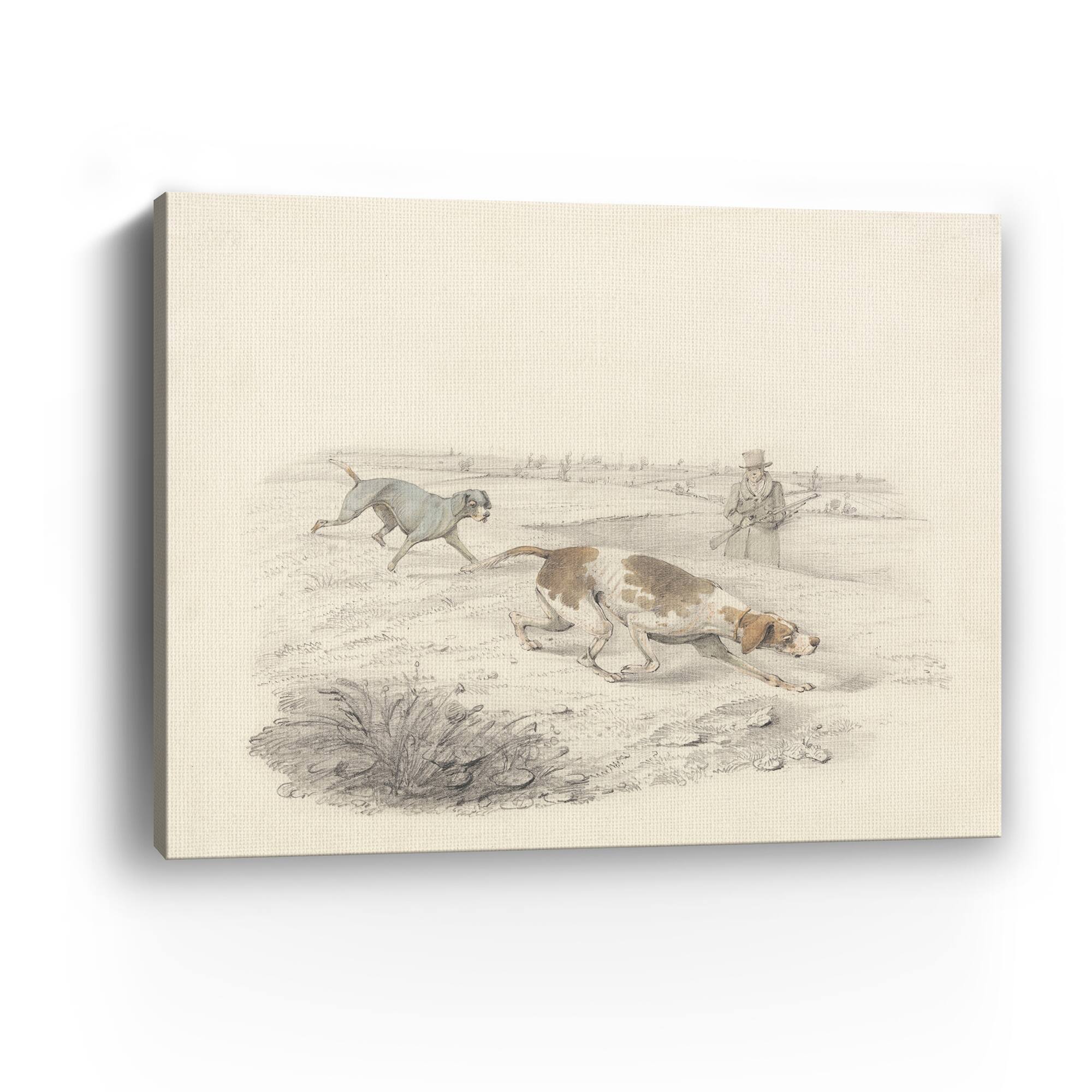 Lumaprints Two Pointers, Facing Right with a Sportsman Canvas Giclée Art