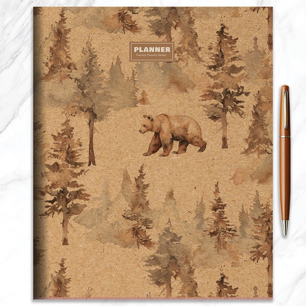 2027 Bear Tracks Large Monthly Planner